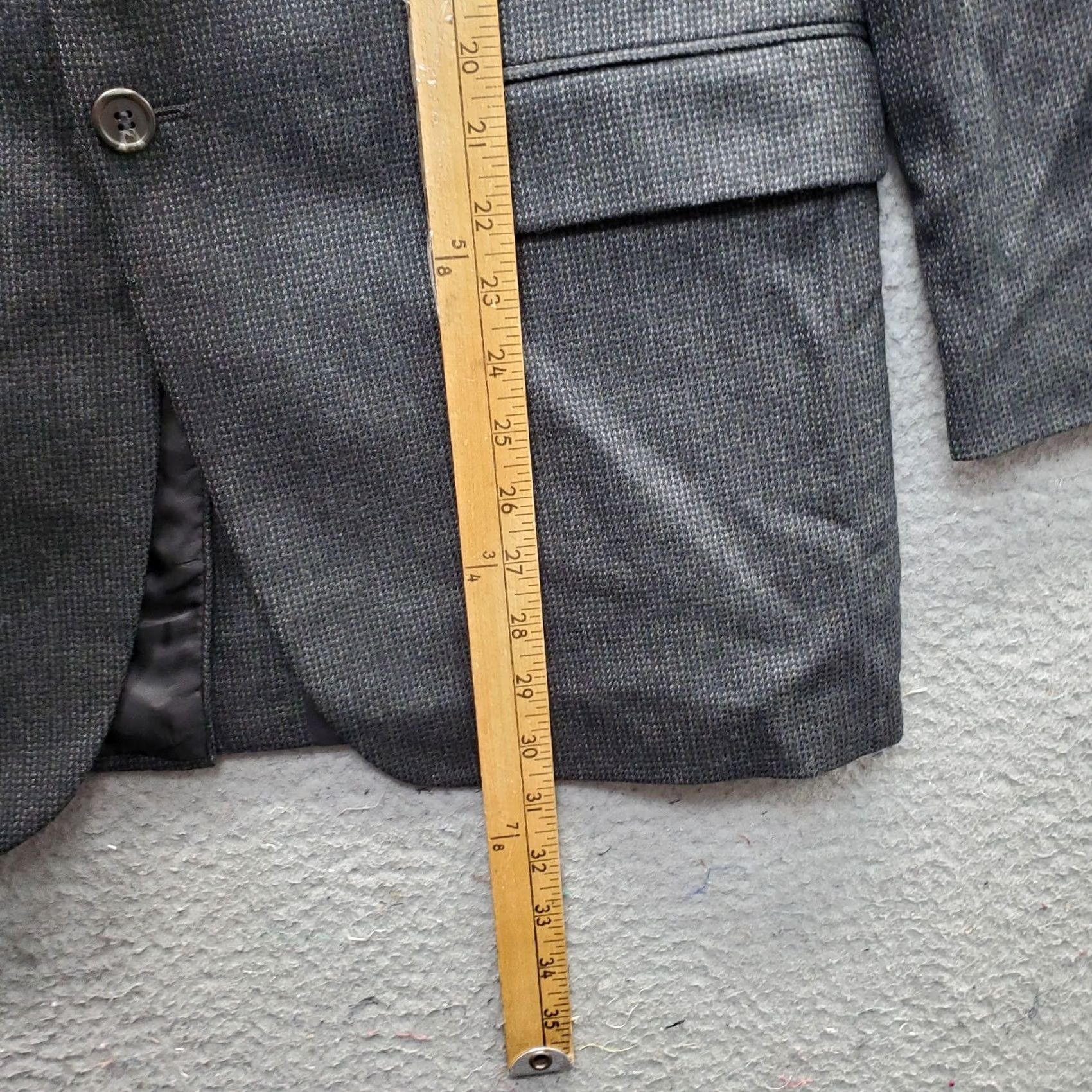 Ralph Lauren Ralph Lauren Blazer Jacket Mens Black Wool Notch Lapel Single Breasted 2 Button, 44, Regular, Chest 42, Short Length, Solid, Wool, Vintage: No, Mens Size 44R - 3 Thumbnail
