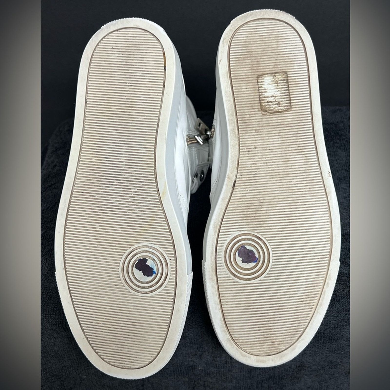 Zadig & Voltaire Size 37 - Zadig & Voltaire High Flash Sneakers White Leather Size US 6.5 / IT 36.5 - 8 Thumbnail