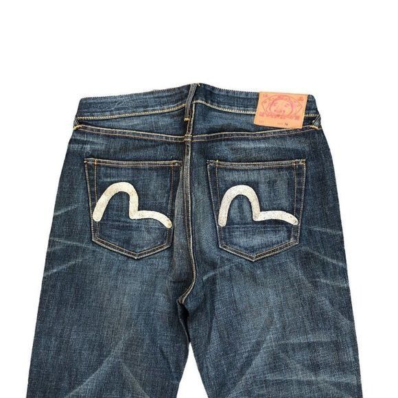 Evisu RARE Evisu Curved Leg Embroidered Jeans Size 36 Blue Size US 36 / EU 52 - 10 Thumbnail