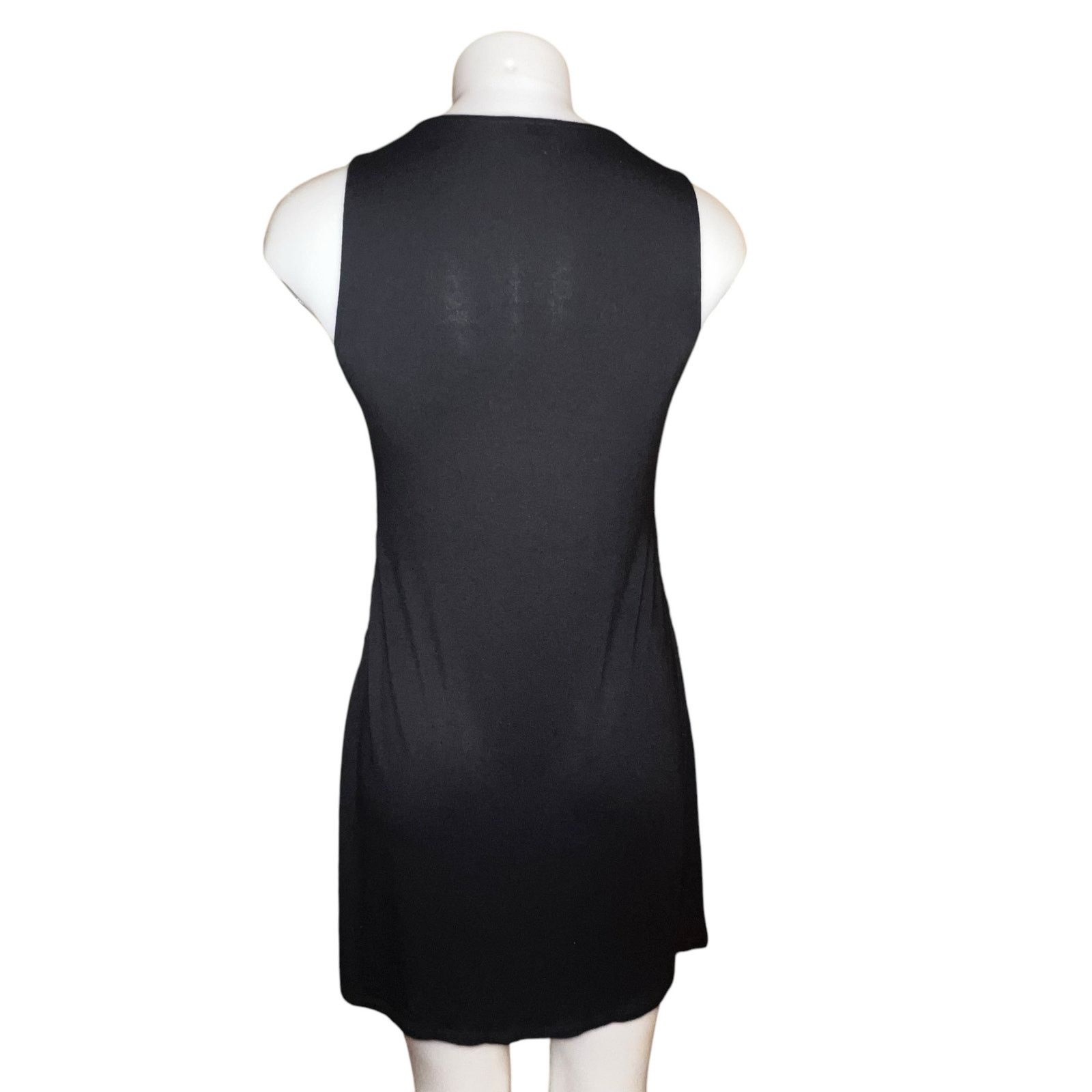 Express Express Little Black Dress Ribbon Pleated Tuck Front SM Size S / US 4 / IT 40 - 2 Thumbnail