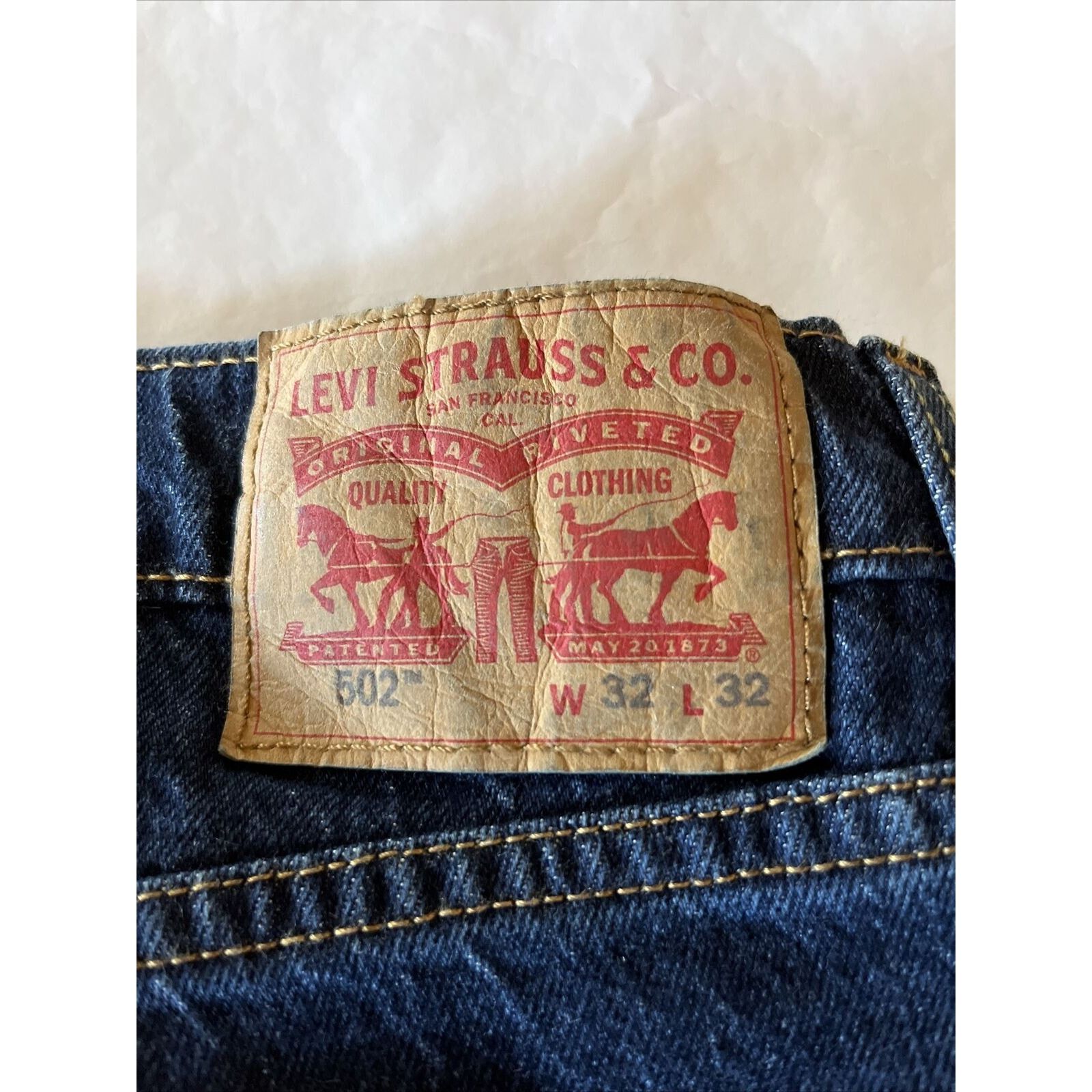 Levi's Levis 502 Mens Jeans Size 32x32 Dark Wash Blue Regular Fit Size US 32 / EU 48 - 5 Thumbnail