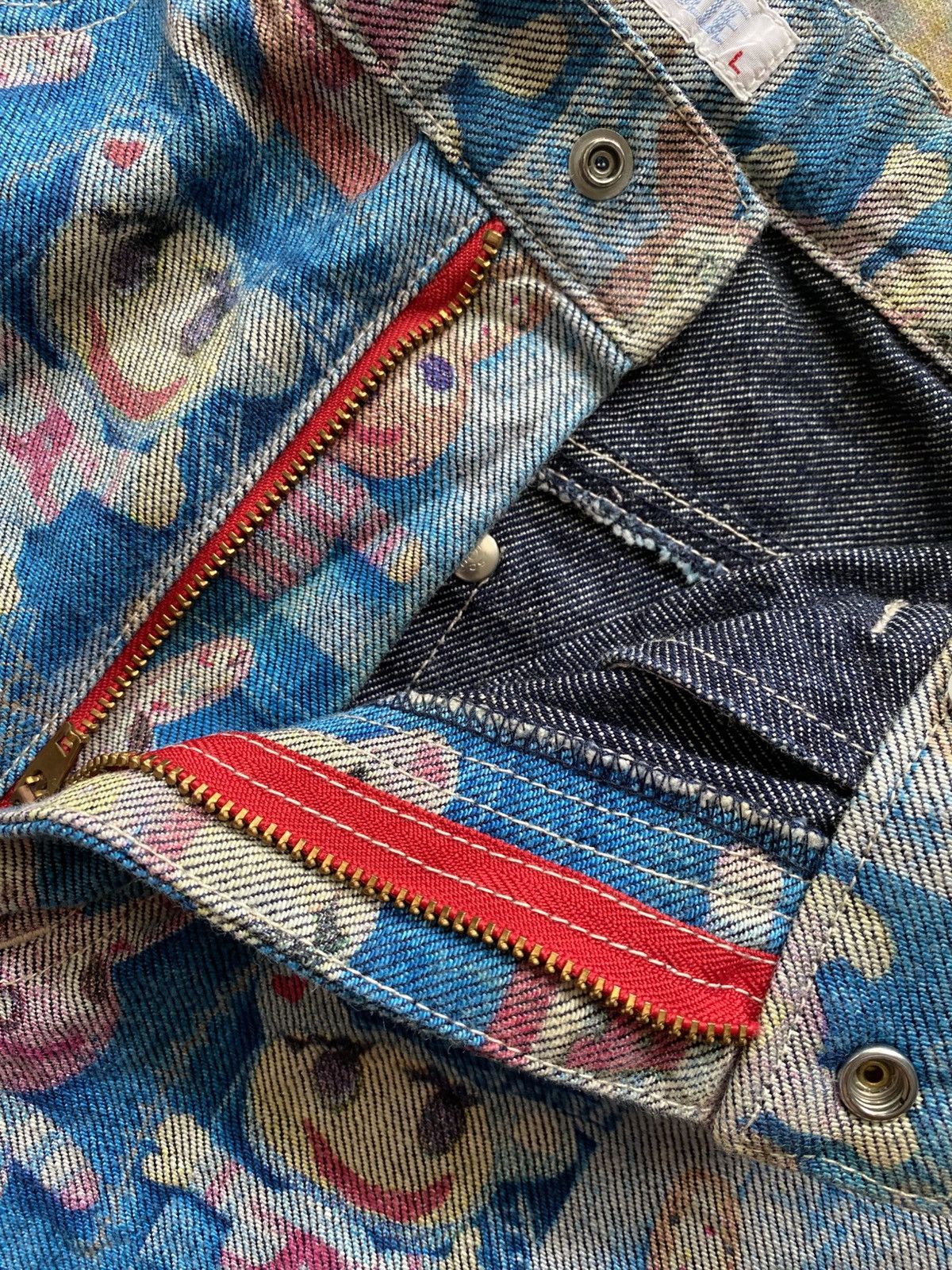 Angel Blue × Hysteric Glamour 2000s Angel Blue - LSD TV Mascots Denim Pants Size 25" / US 0 / IT 36 - 8 Thumbnail