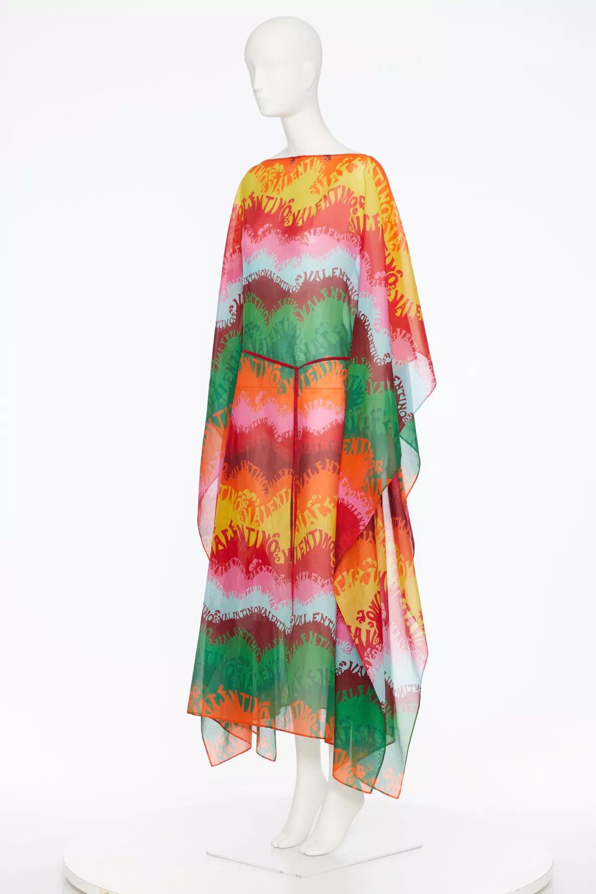 Valentino o1s1wg110925 Print Long Voile Top in Multicolor Size M / US 6-8 / IT 42-44 - 3 Thumbnail
