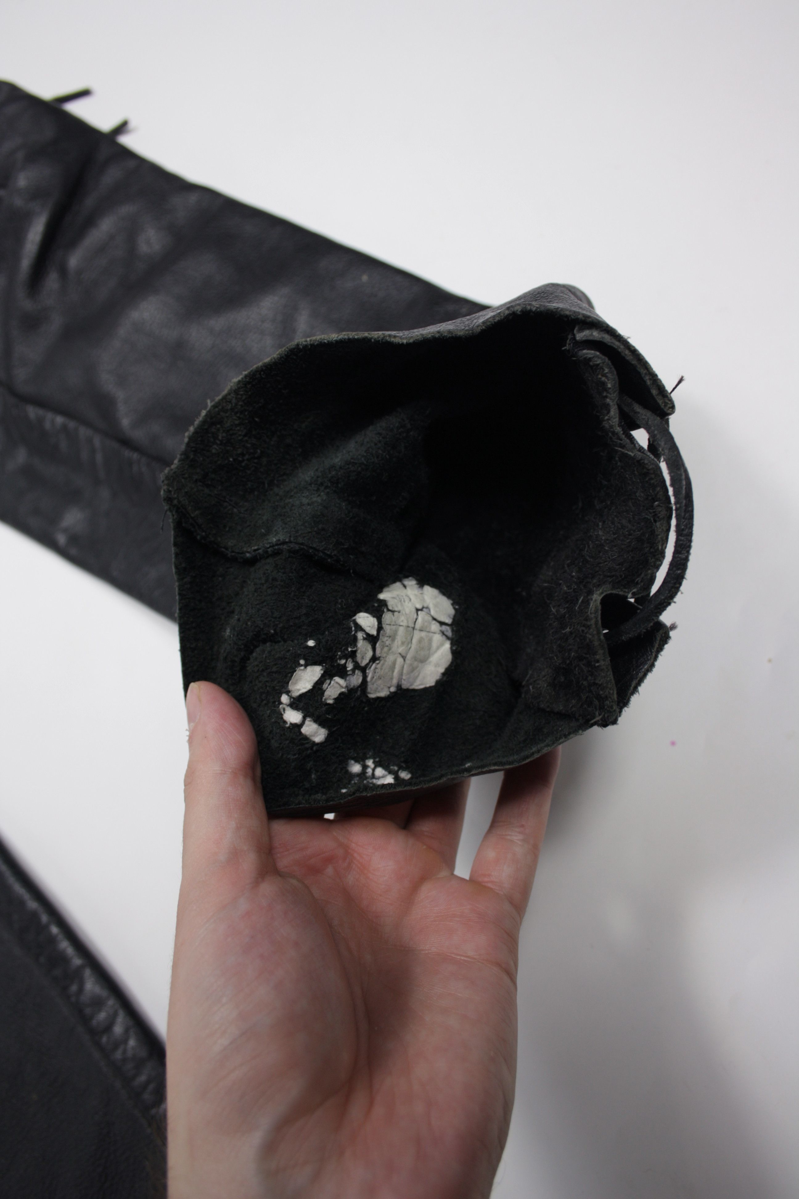 Genuine Leather × Vintage Vintage 90s Biker Riding Genuine Leather Laces Pants Size US 28 / EU 44 - 13 Thumbnail