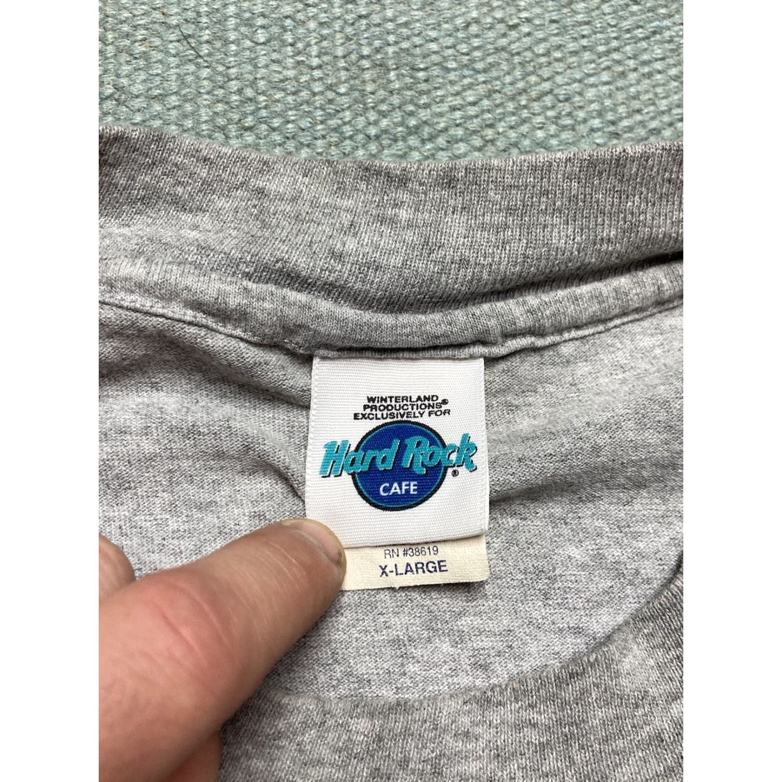 Hard Rock Cafe VINTAGE 90s Hard Rock Cafe T-Shirt Long Sleeve Chicago USA Made Single Stitch XL Mens Gray Size US XL / EU 56 / 4 - 6 Thumbnail