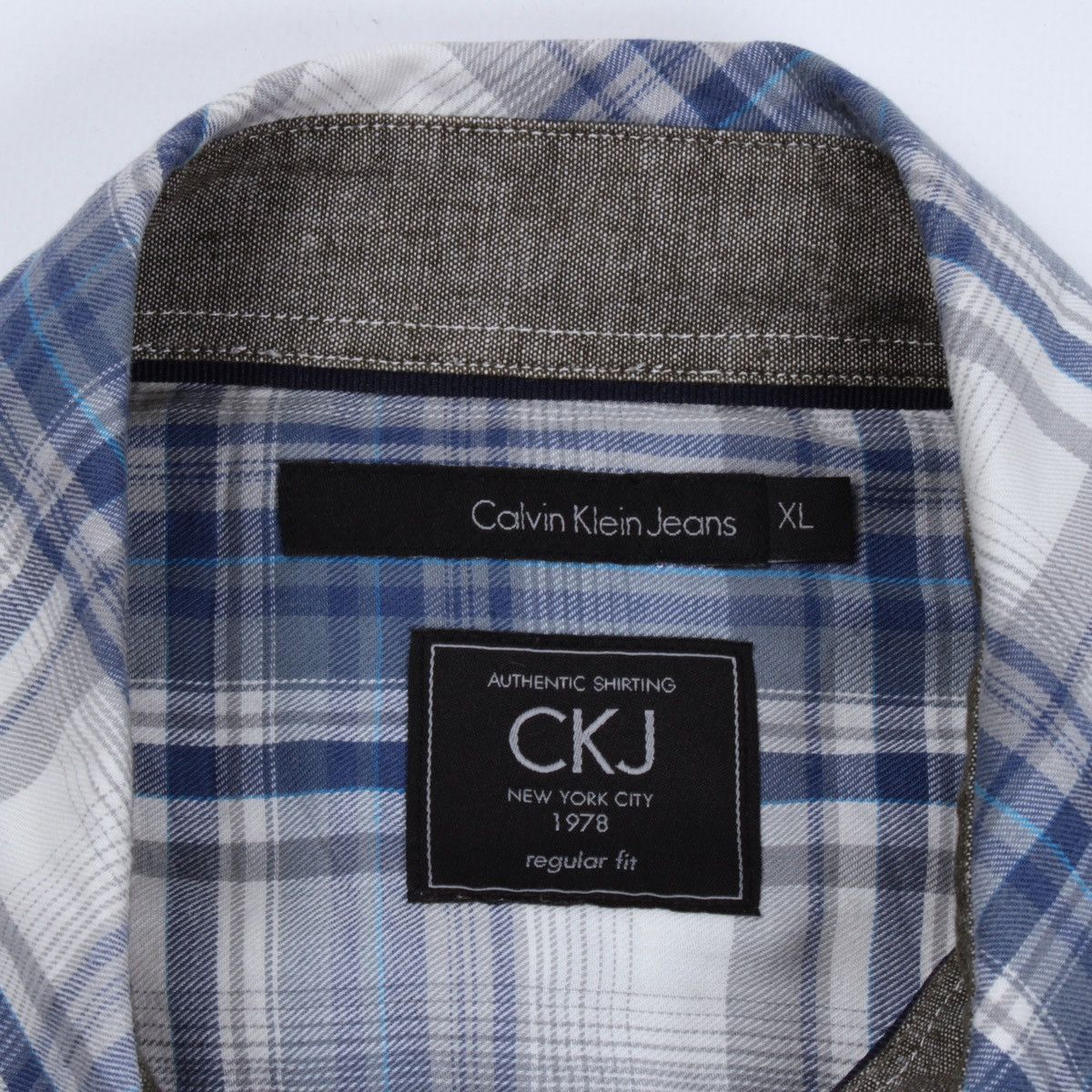 Calvin Klein × Designer CKJ Calvin Klein Jeans Lightweight Long Sleeve Plaid Shirt Size US XL / EU 56 / 4 - 15 Thumbnail