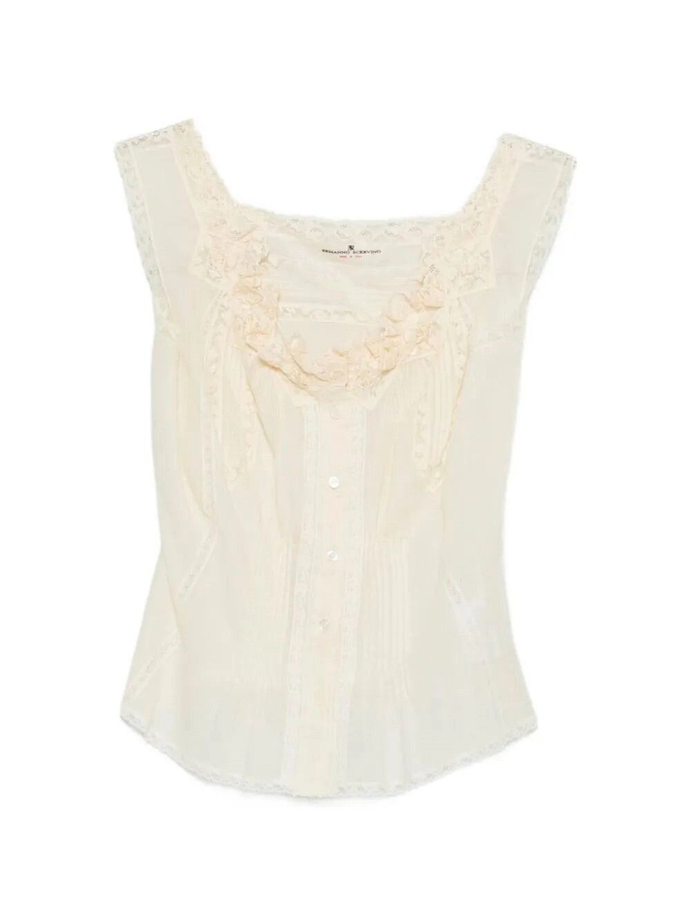 Ermanno Scervino Top With Embroidery Size M / US 6-8 / IT 42-44 - 1 Thumbnail