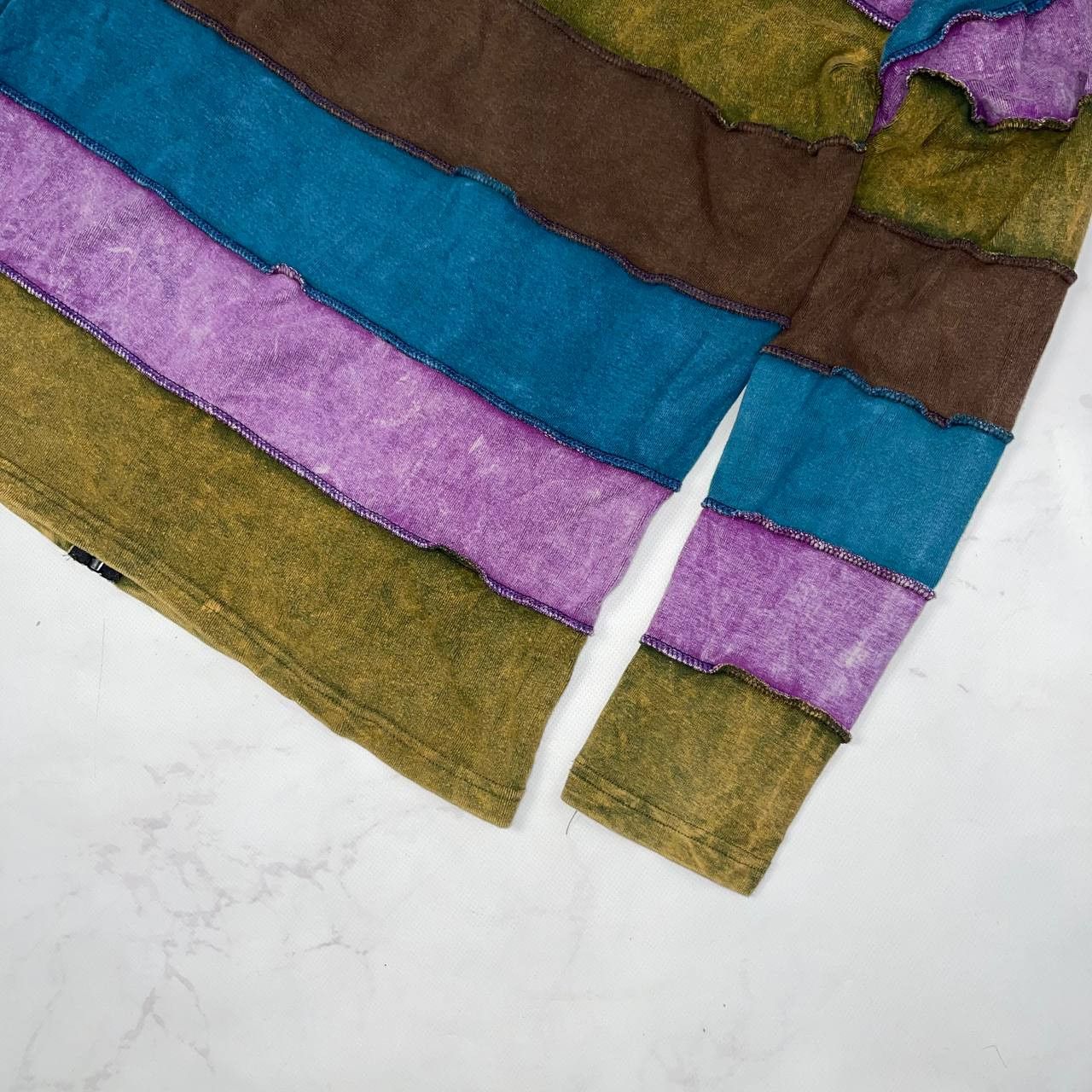 Japanese Brand Japanesse Brand patchwork Archival Y2K Hoodi Avant-Garde Size US M / EU 48-50 / 2 - 17 Thumbnail