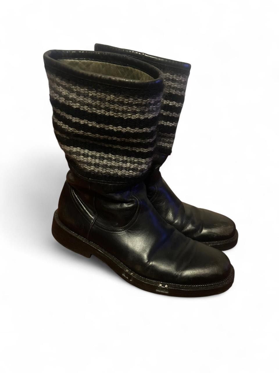 Number (N)ine number (n)ine aw07 "love god murder" leather pull up boots Size US 10 / EU 43 - 3 Thumbnail