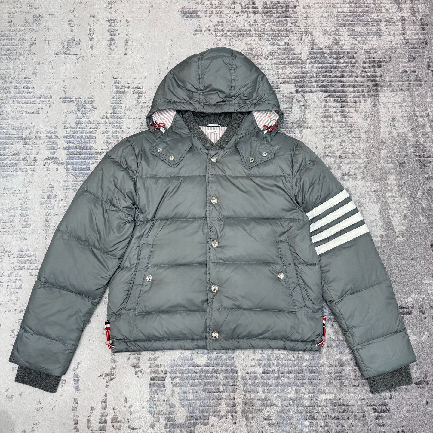 Thom Browne thom browne men's nylon down jacket gray Size US M / EU 48-50 / 2 - 1 Thumbnail
