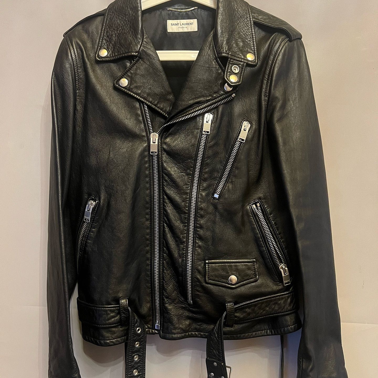Saint Laurent Paris Saint Laurent Beaded Lips Leather Jacket US M Size US M / EU 48-50 / 2 - 1 Thumbnail