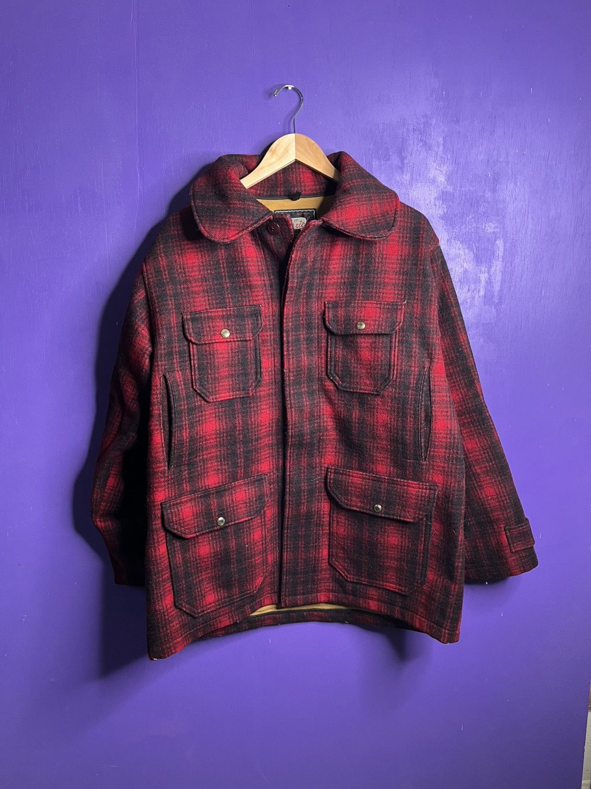 Vintage 60's Woolrich store Red Plaid Hunting Suit