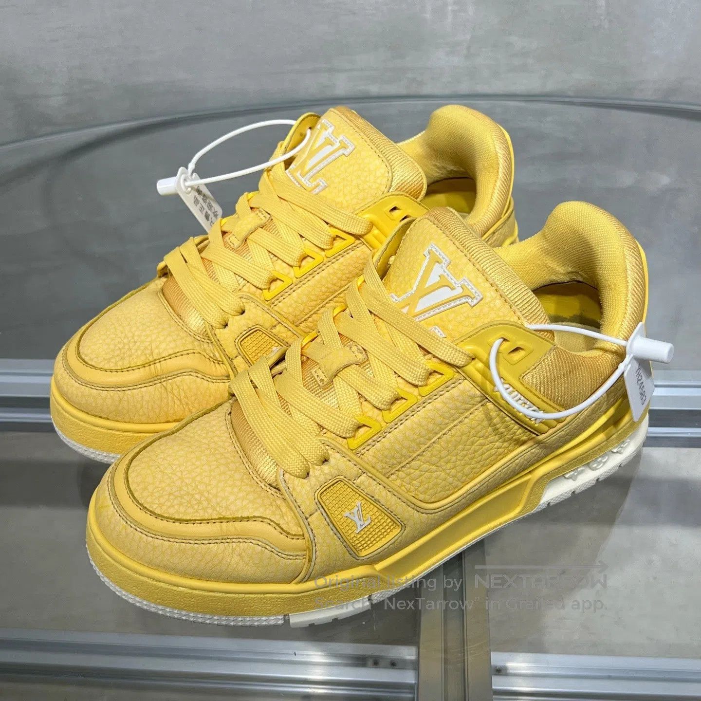 Louis Vuitton Louis Vuitton Trainer White and Yellow shoes Size US 7.5 / IT 37.5 - 1 Thumbnail