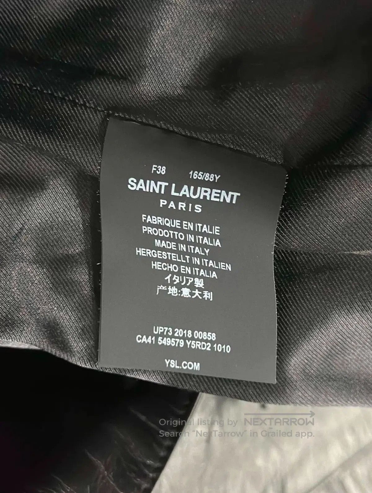 Saint Laurent Paris Saint Laurent Embroidered Leather Blazer. Size S / US 4 / IT 40 - 5 Thumbnail