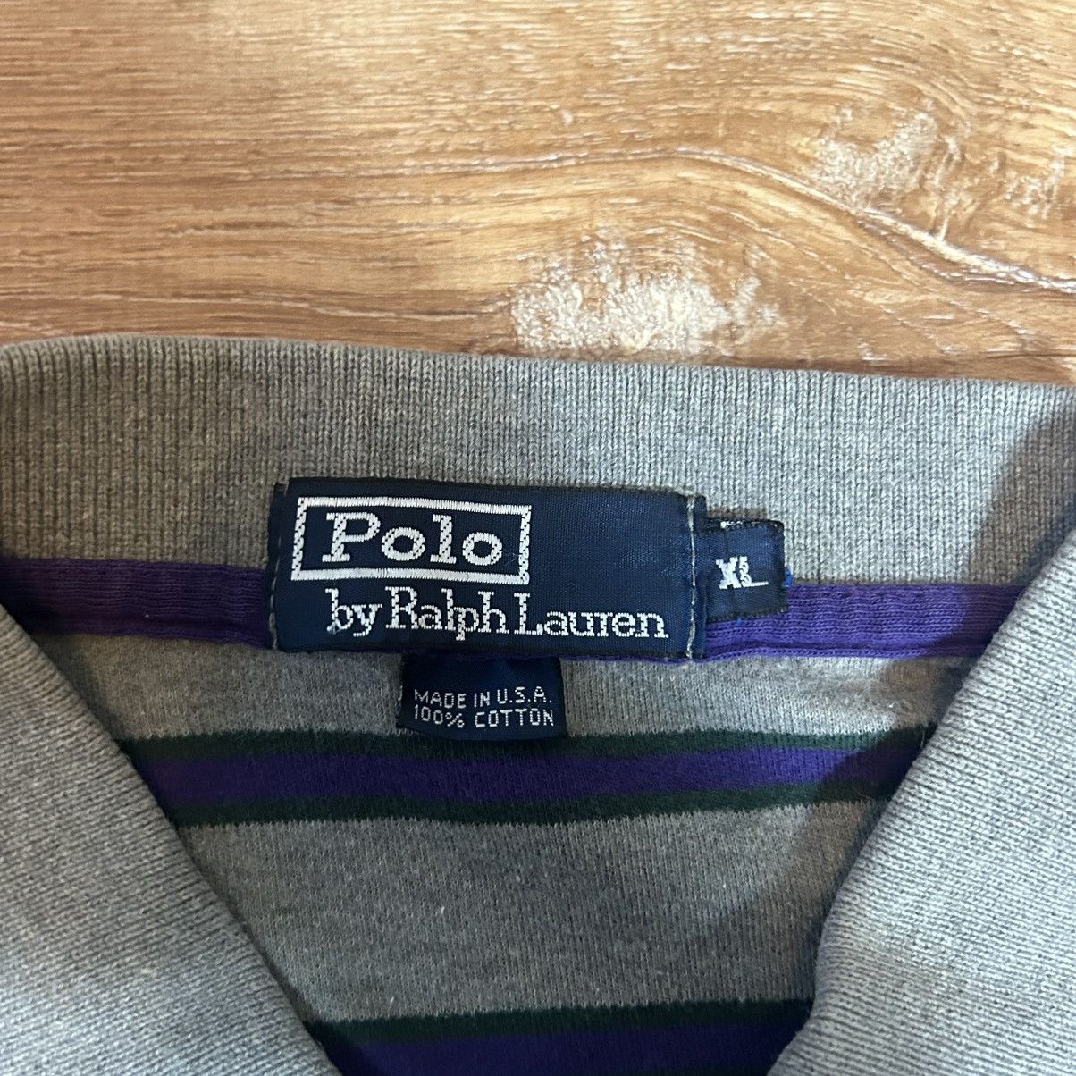 Polo Ralph Lauren Vintage 90s Polo Ralph Lauren Striped Polo Made In USA Size US XL / EU 56 / 4 - 4 Thumbnail
