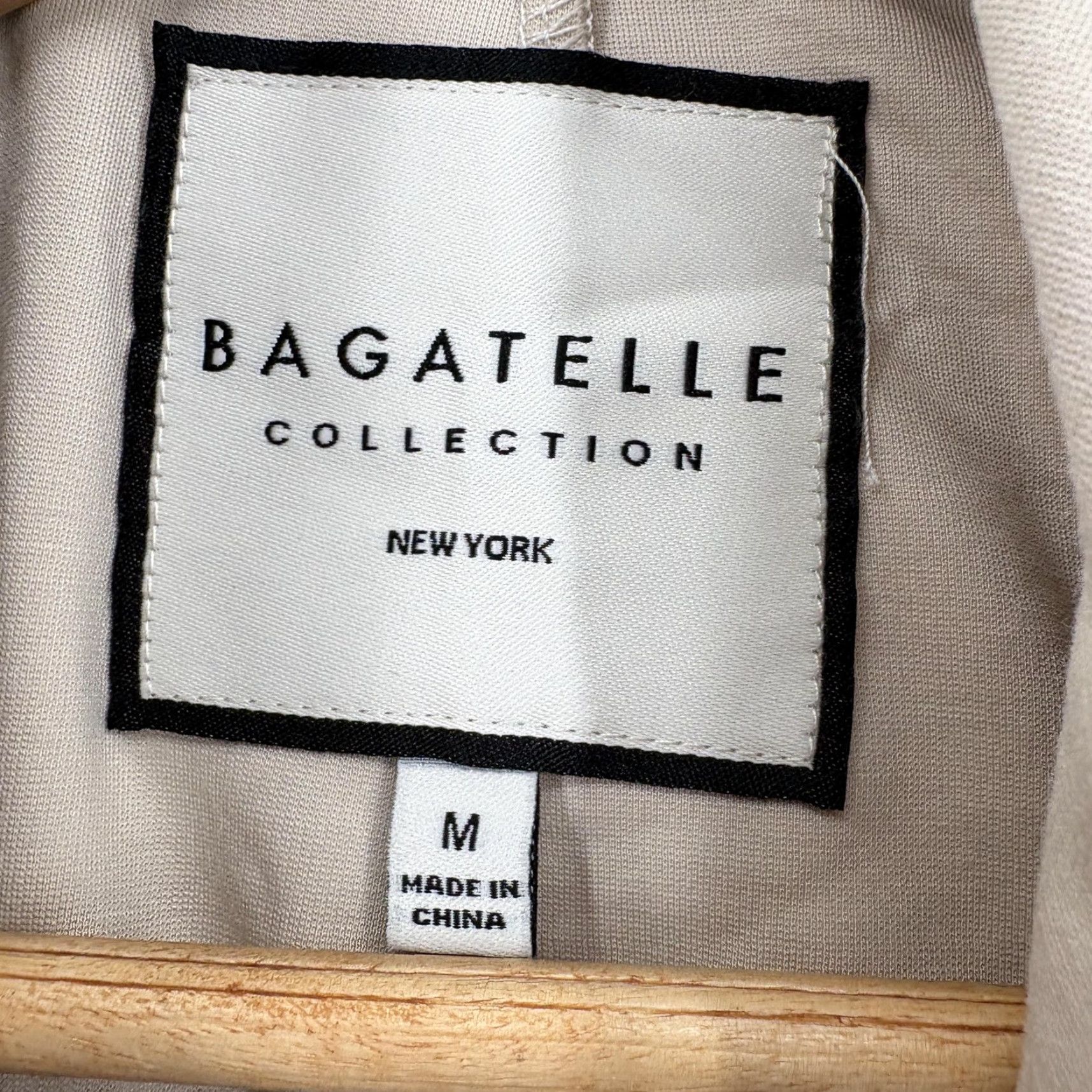 Vintage VINTAGE Bagatelle Collection Jacket Womens Medium Beige Open Front Draped Unlined NWT Size M / US 6-8 / IT 42-44 - 4 Thumbnail