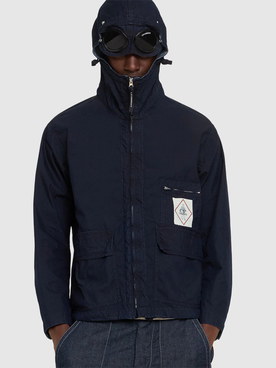 C.P. Company o1lsvrm0425 50 Fili Indigo Google Jacket in Insignia Blue Size US M / EU 48-50 / 2 - 4 Thumbnail