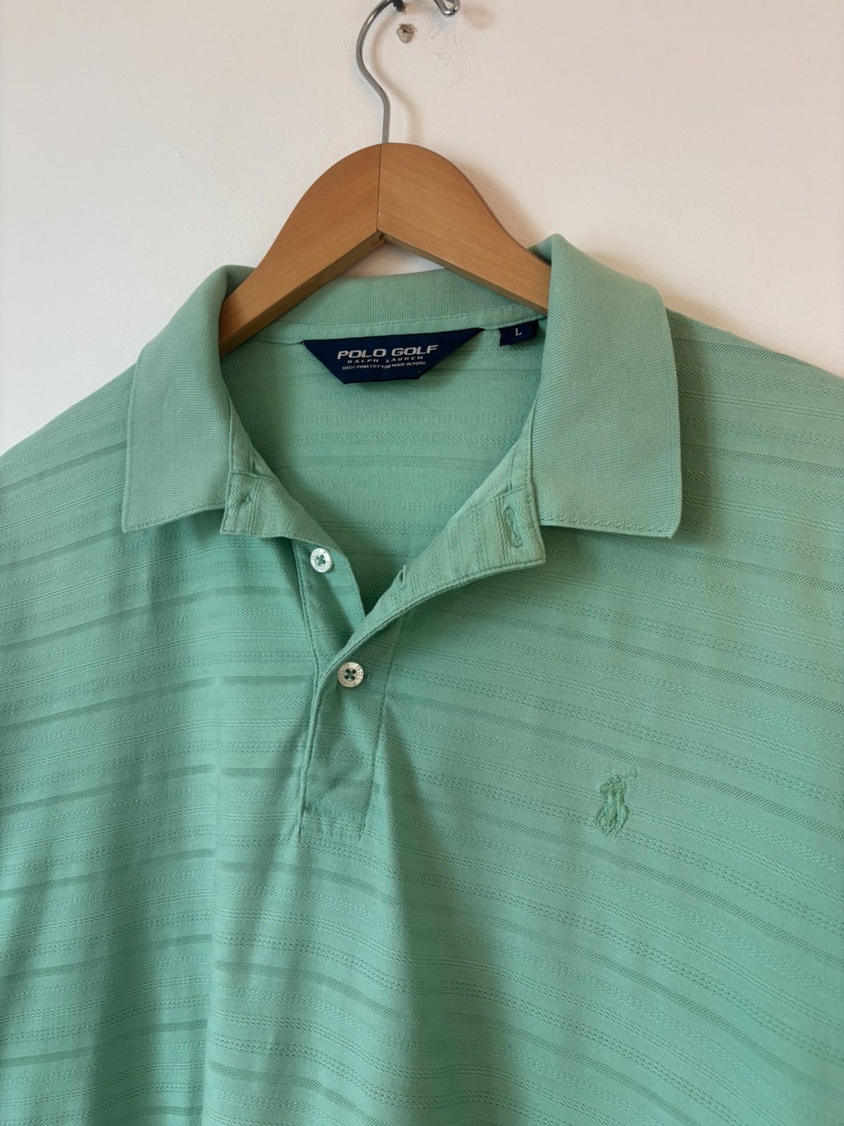 Polo Ralph Lauren Ralph Lauren Green Golf Polo Shirt Large Pima Cotton Peru Size US L / EU 52-54 / 3 - 1 Thumbnail