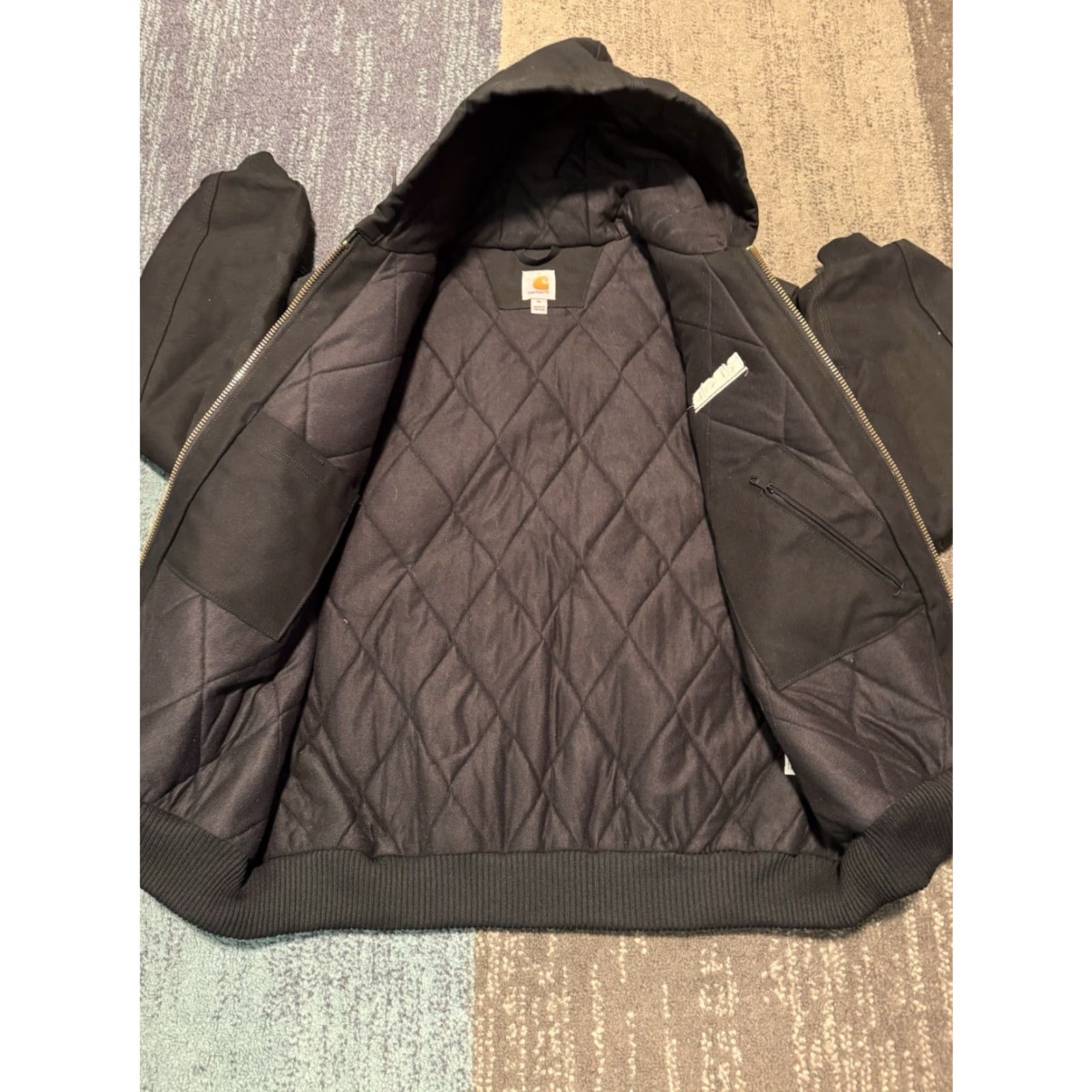 Carhartt Carhartt Jacket Mens XL Canvas Duck Quilted Lining 103940 Black RIGID Logo Size US XL / EU 56 / 4 - 7 Thumbnail