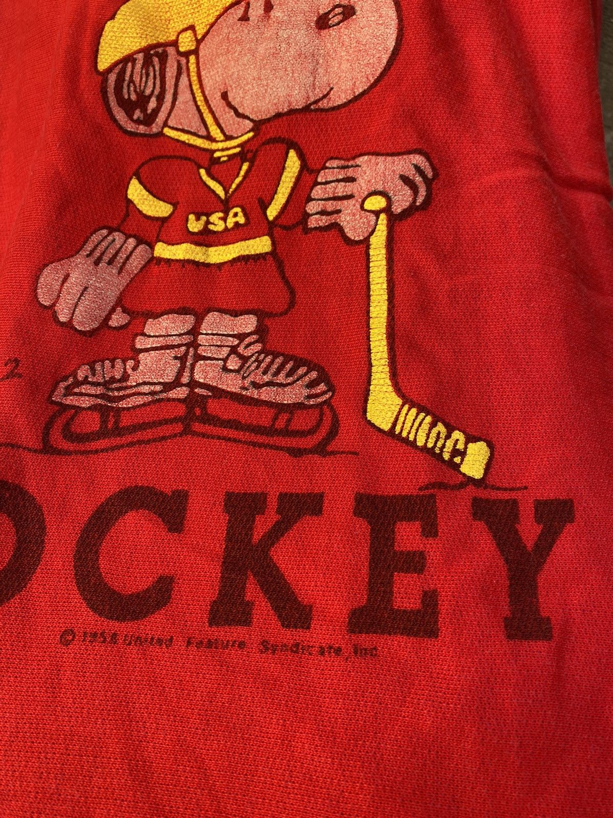 Peanuts × Vintage Vintage 1958 Snoopy Peanuts Hockey Sweatshirt Size US M / EU 48-50 / 2 - 3 Thumbnail