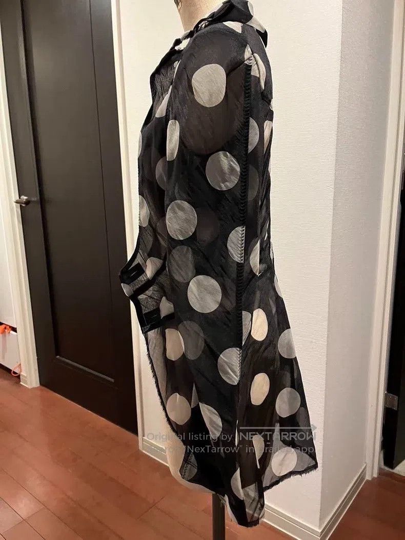 Junya Watanabe Junya Watanabe Polka dot gathered black sheer shirt jacket Size US M / EU 48-50 / 2 - 2 Thumbnail