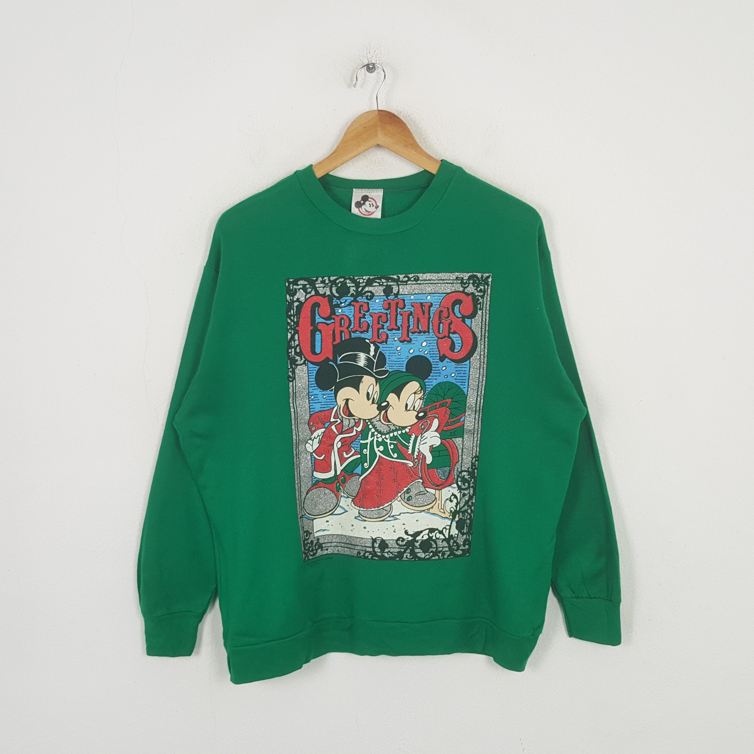 Disney Vintage Mickey Mouse Disney 90's Christmas Sweatshirt RR5 Size US L / EU 52-54 / 3 - 1 Thumbnail