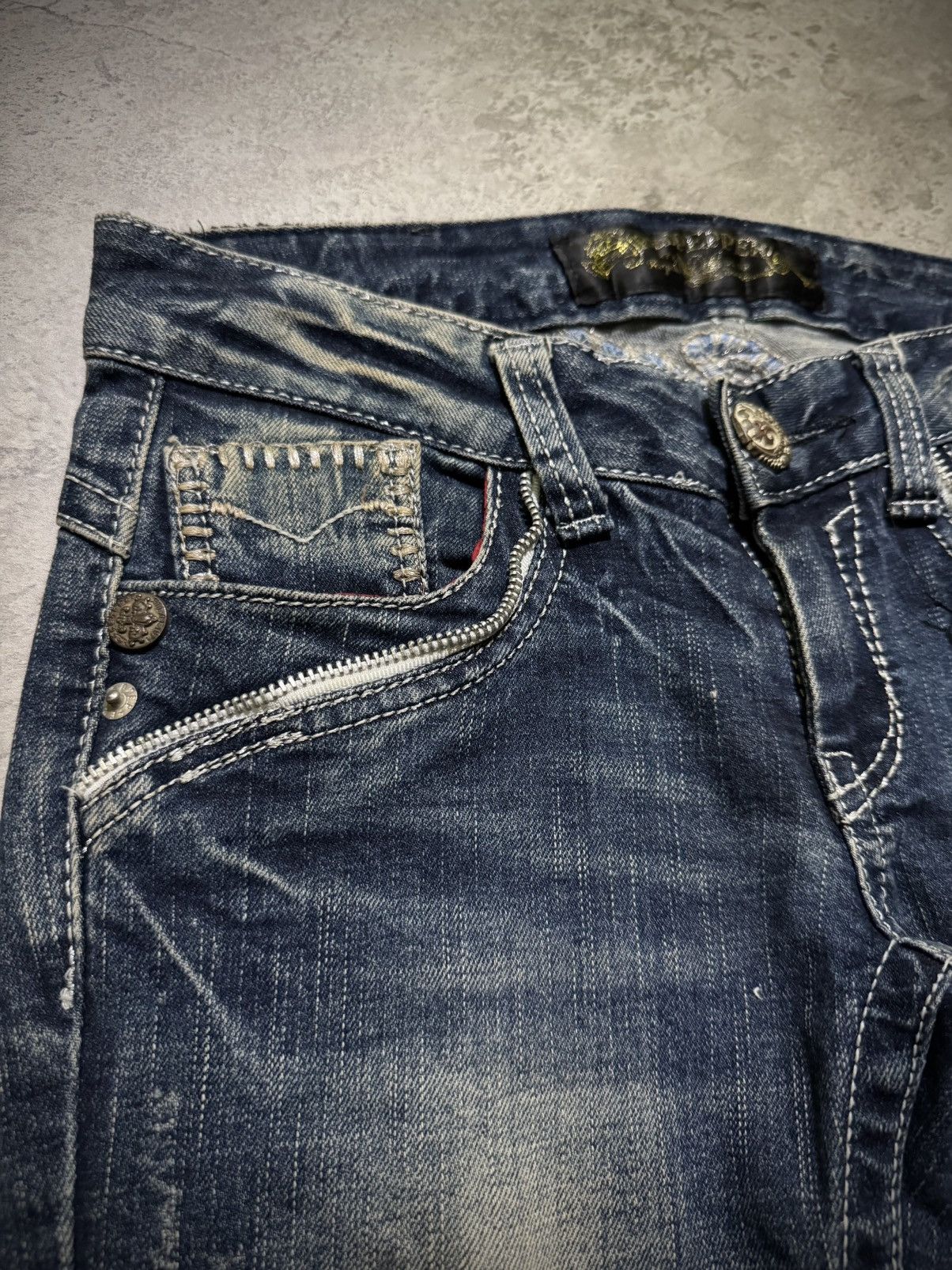 Hysteric Glamour Y2k Red Peppers skull studded ifsixwasnine bootcut jeans Size US 29 - 6 Thumbnail