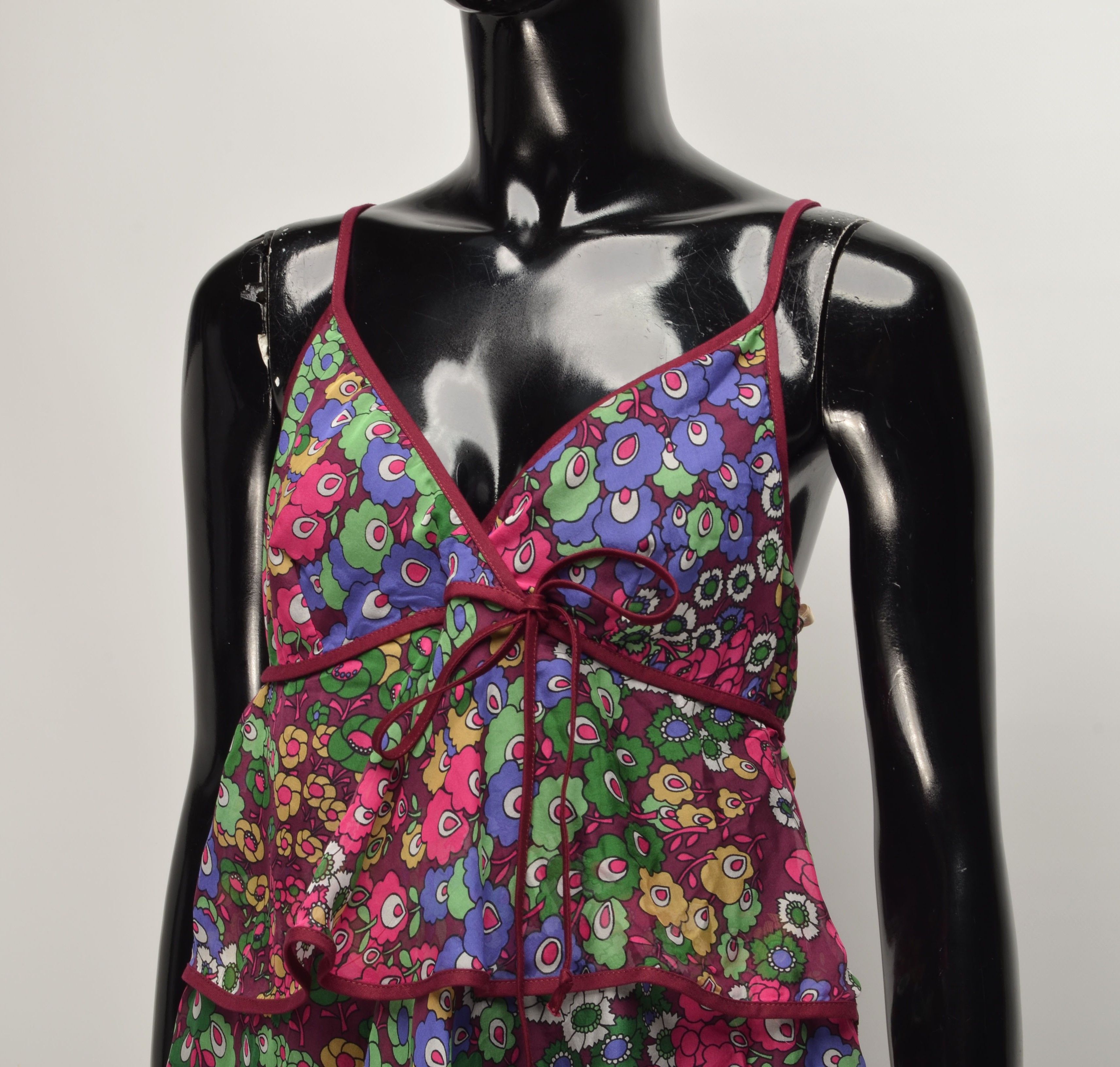 Other Nolita North Little Italy Y2K Fairy Floral Ruffle Silk Dress Size M / US 6-8 / IT 42-44 - 2 Thumbnail