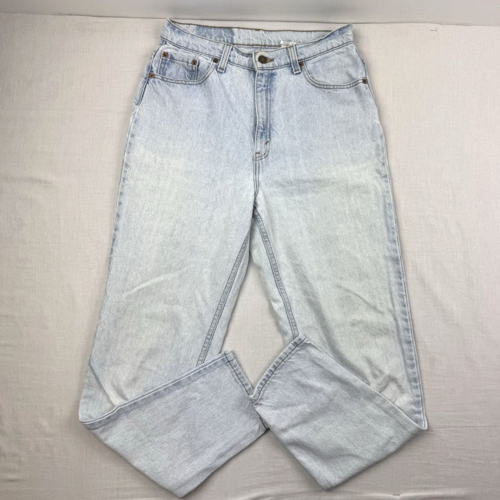 Levi's VINTAGE Levis 521 Jeans Womens 12 MED Tapered High Waist Hipster 90s USA Size 34" / US 12 / IT 48 - 2 Thumbnail
