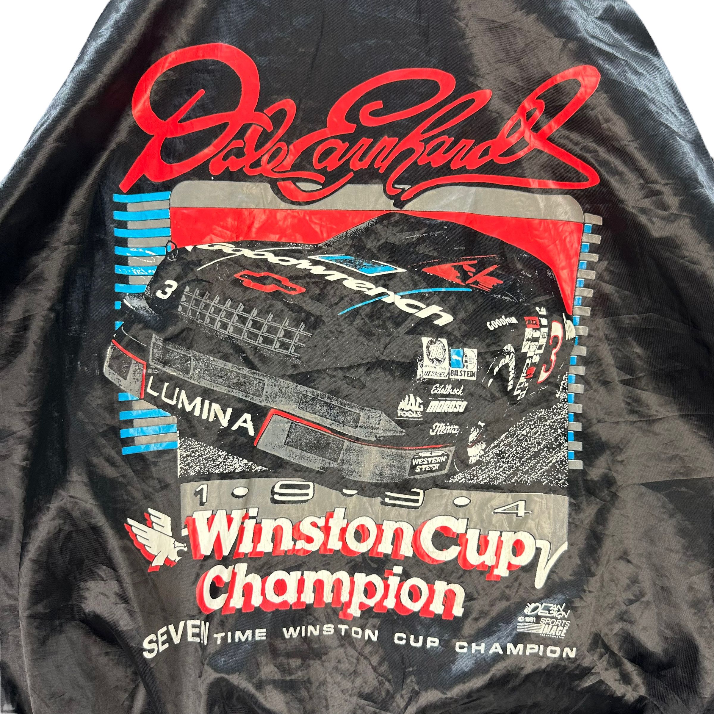 NASCAR 1991 DALE EARNHARDT WINSTON CUP CHAMPION JACKET #7583-155 Size US XXL / EU 58 / 5 - 2 Thumbnail