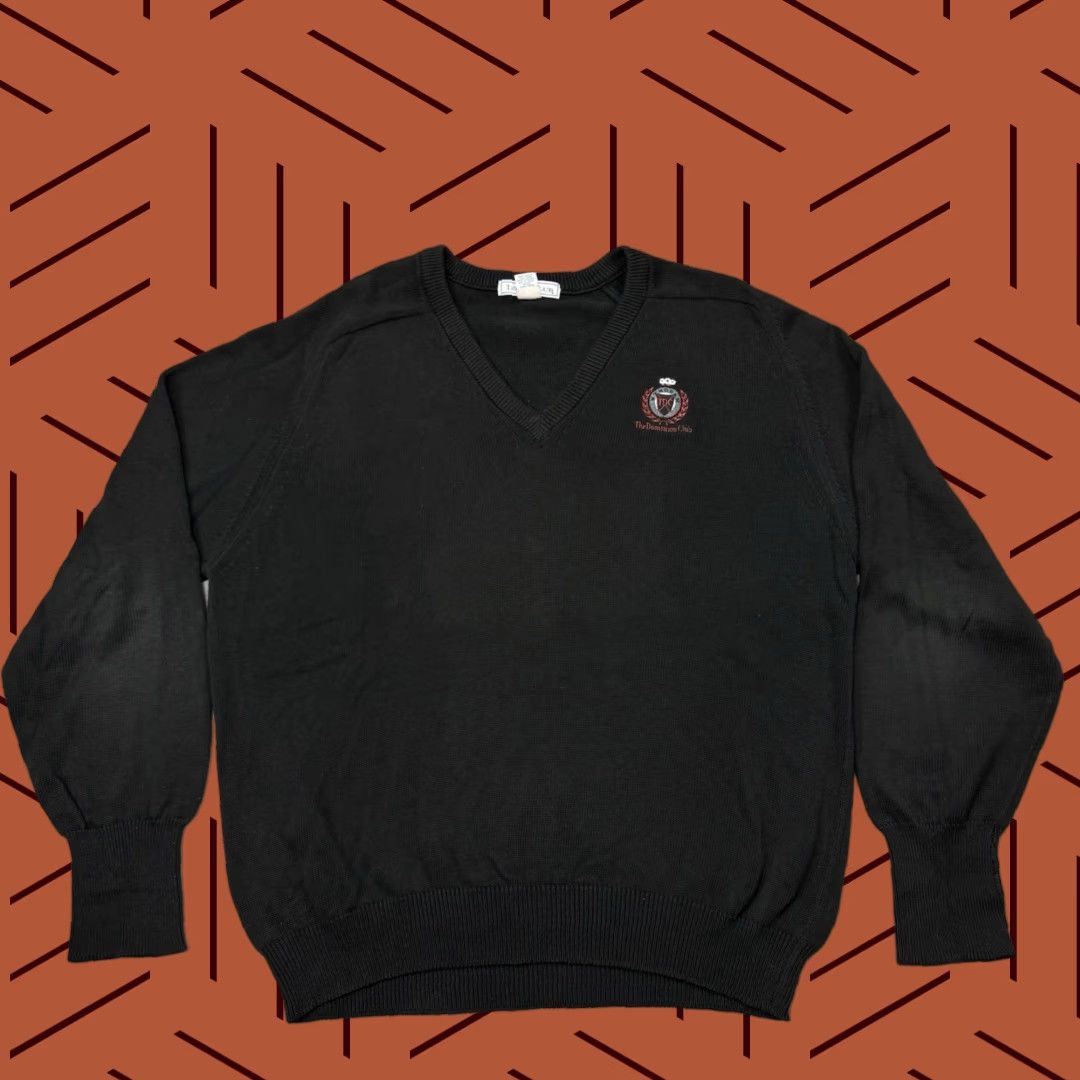 Izod Vintage IZOD Men’s Golf Sweater The Dominion Club Wyndam Cotton Pullover Black L Size US L / EU 52-54 / 3 - 1 Thumbnail