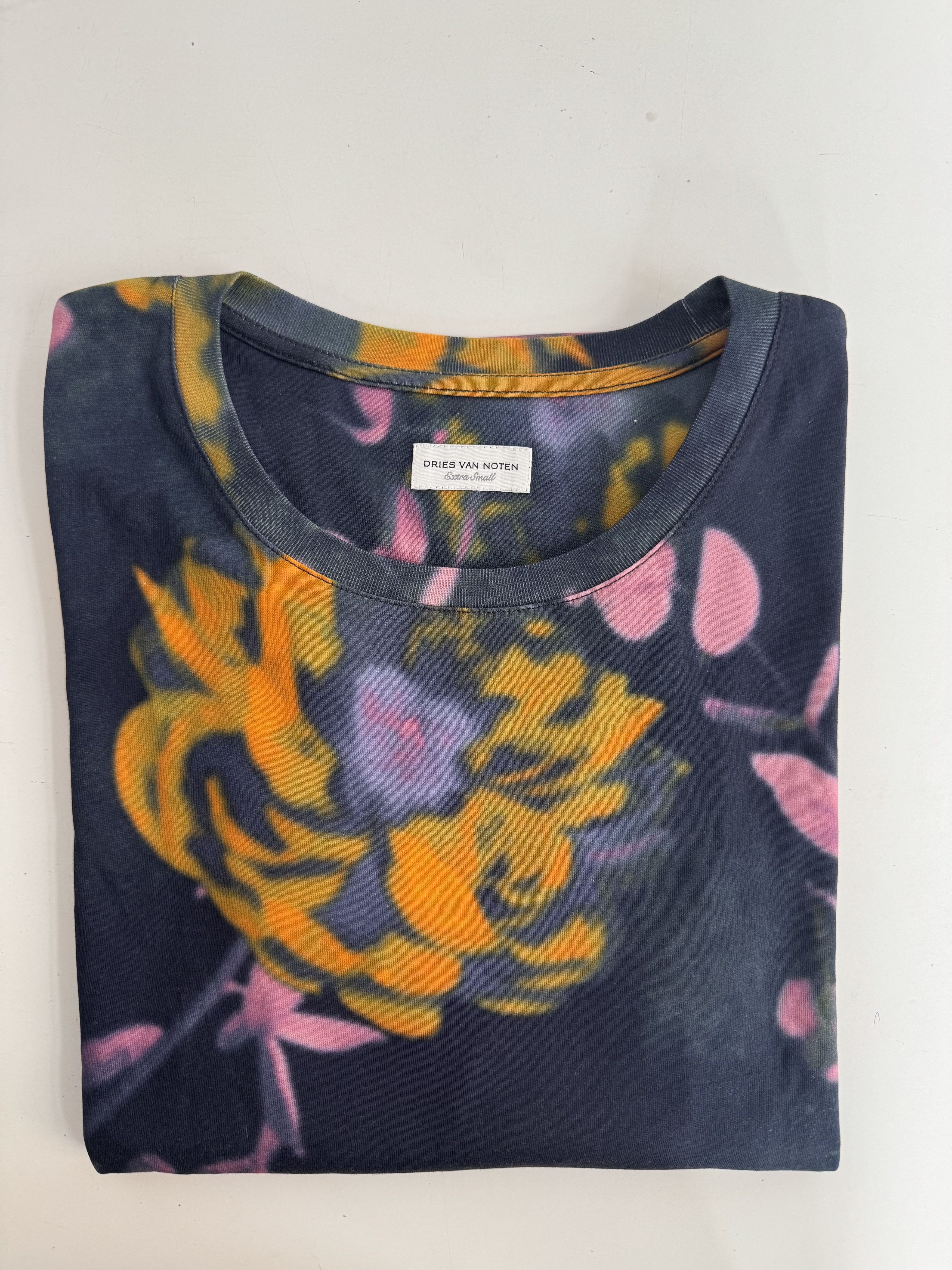 Dries Van Noten Floral Printed Cotton Jersey T-shirt. Size XS / US 0-2 / IT 36-38 - 4 Thumbnail