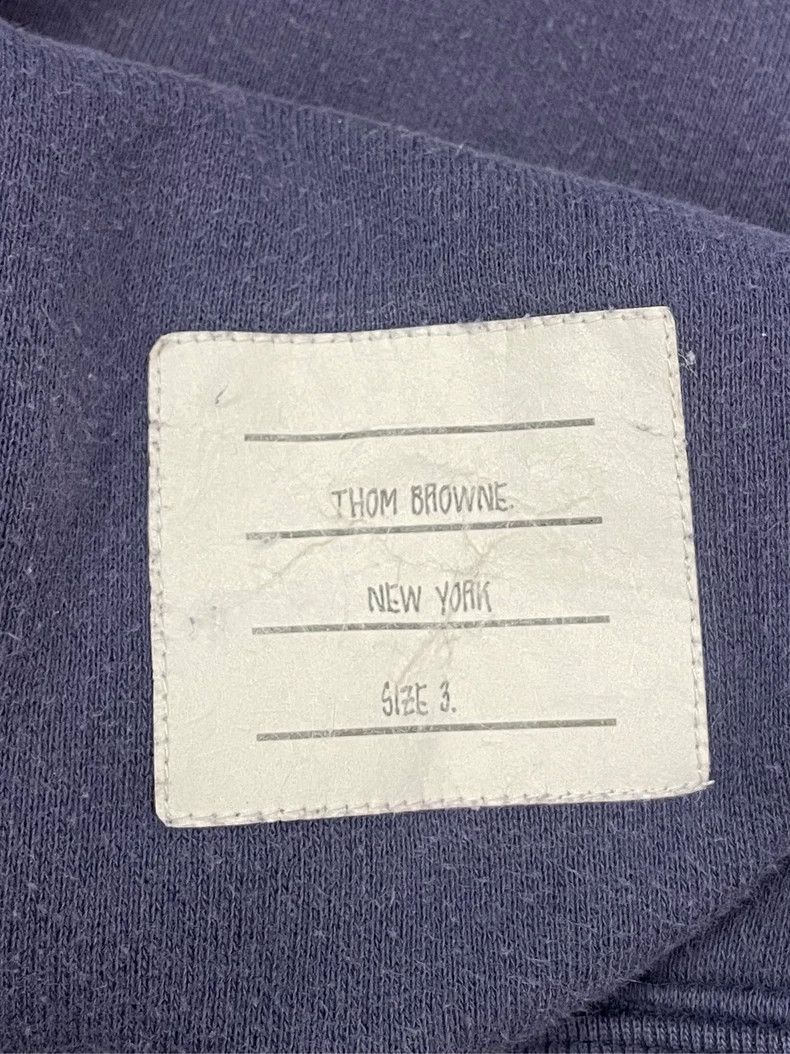 Thom Browne Thom browne Dark blue four-striped zipper jacket 2504-Nexta Size US L / EU 52-54 / 3 - 4 Thumbnail
