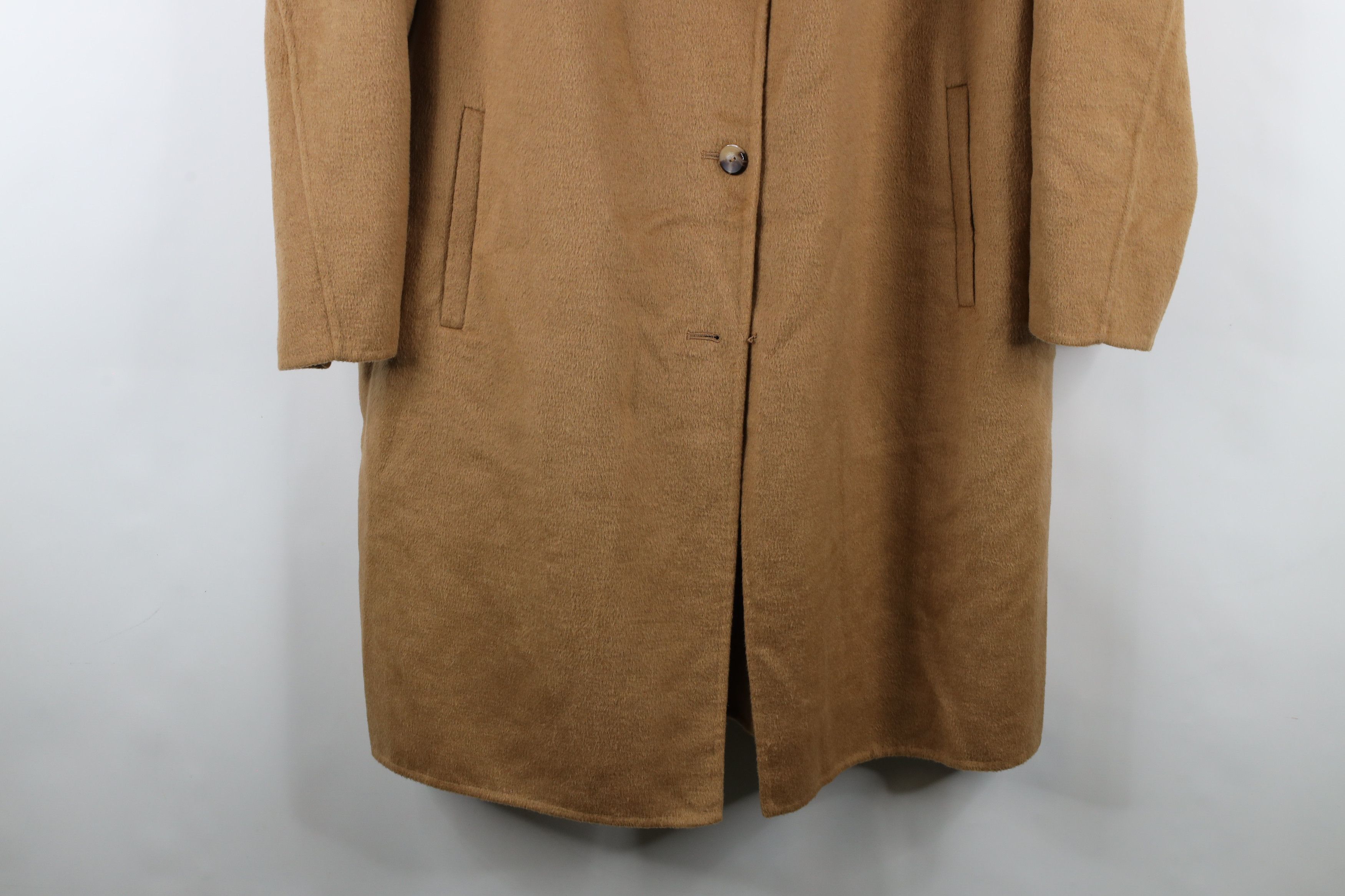 Vintage J Jill Distressed Wool Blend Button Overcoat Jacket Brown Size XXL / US 16-18 / IT 52-54 - 3 Thumbnail