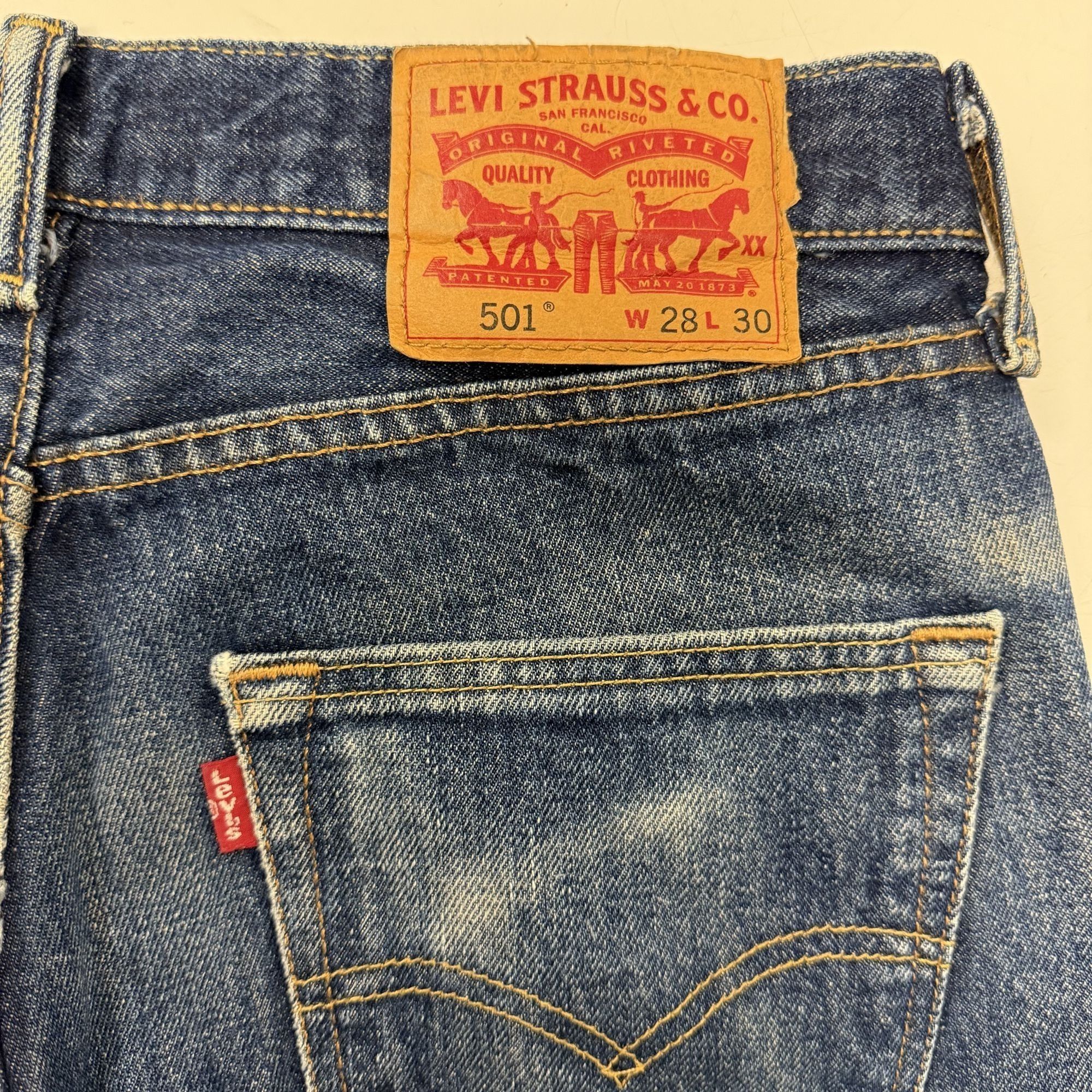 Levi's Vtg Levis 501 DISTRESSED Blue Jeans Denim ROCKERS Pants 28 Size US 28 / EU 44 - 7 Thumbnail