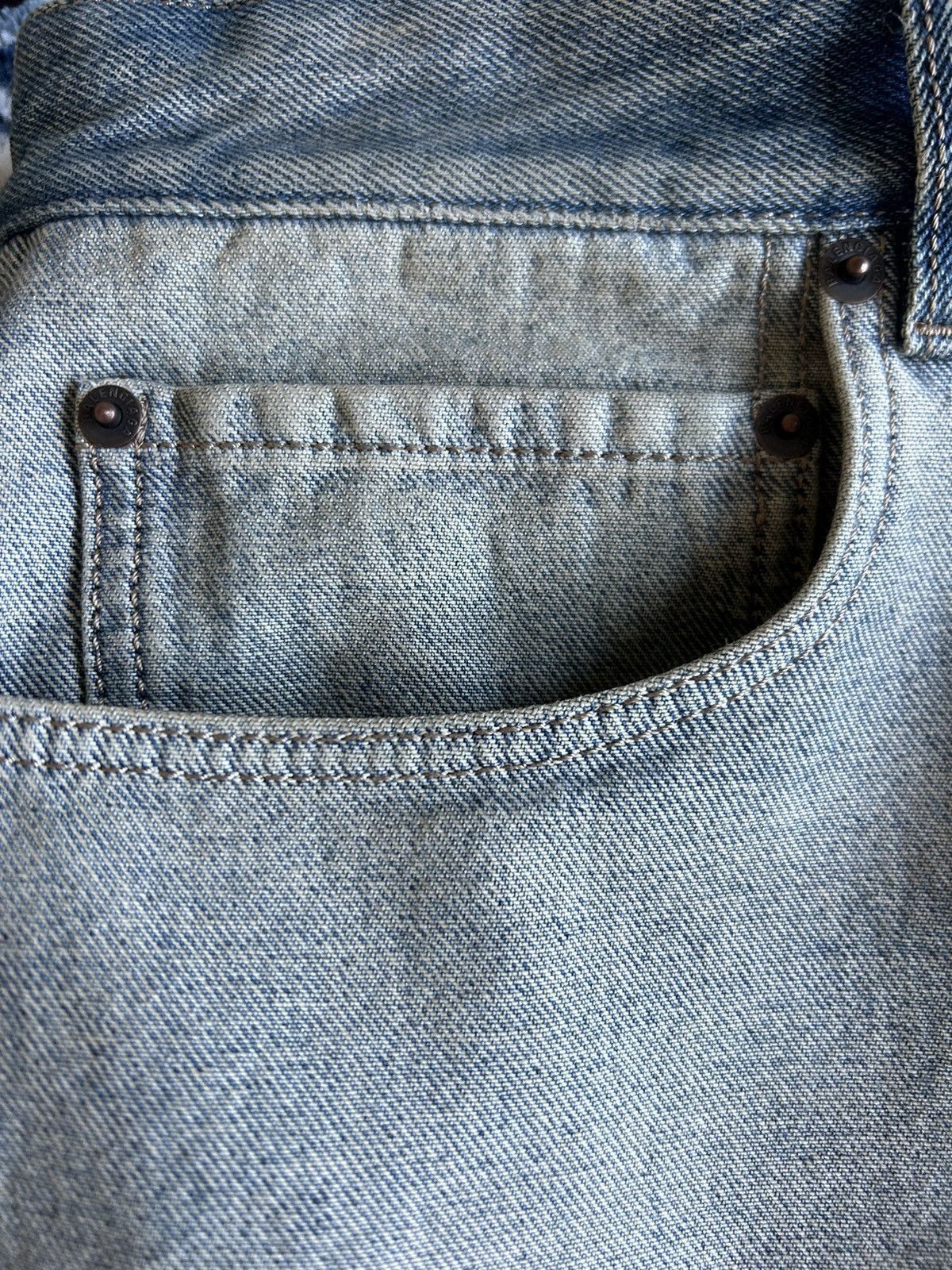 Balenciaga Balenciaga Logo Patch Inside Out Denim Jeans Size US 32 / EU 48 - 10 Thumbnail