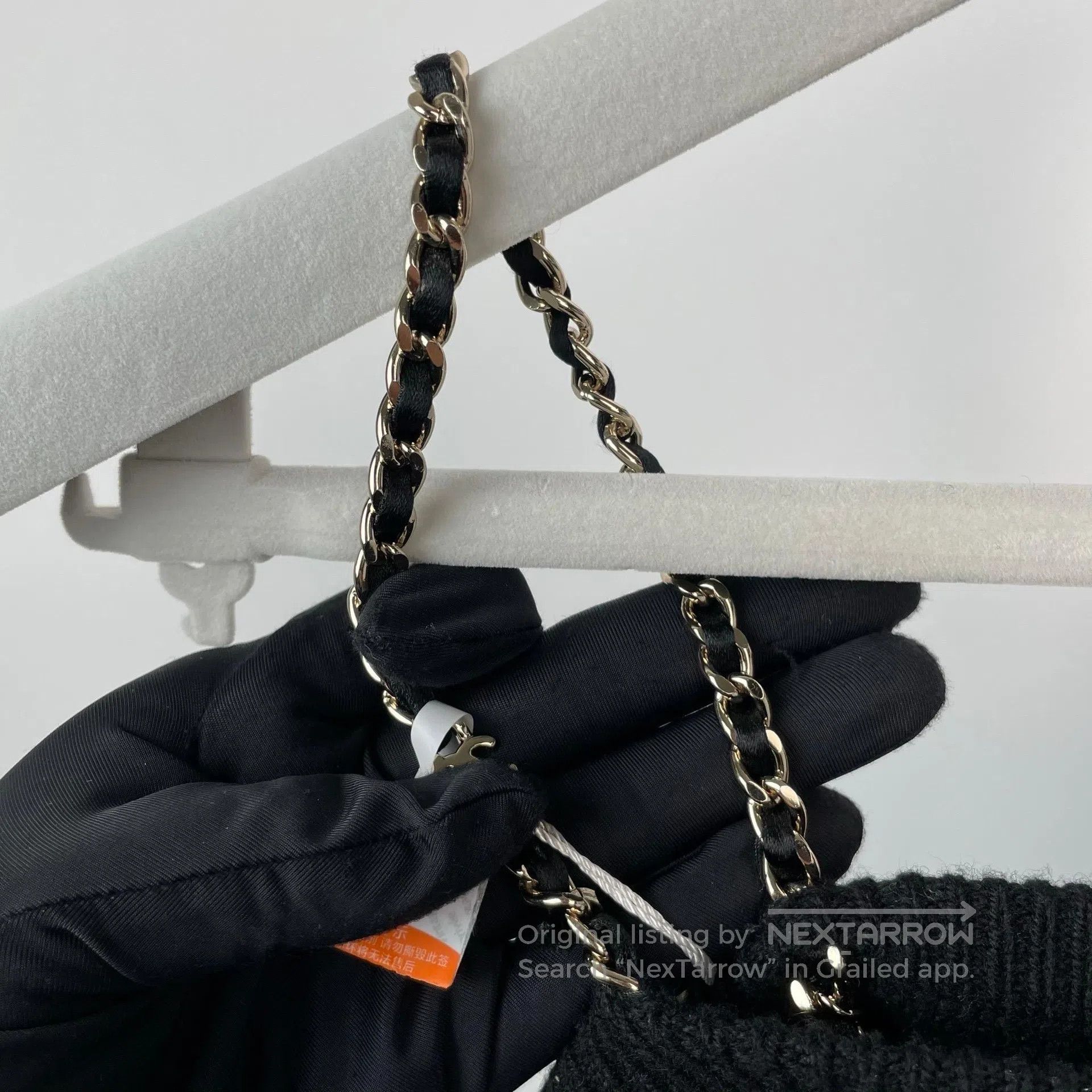 Chanel Chanel Black Leather Strap Chain Slanted Shoulder Long Sle Size XS / US 0-2 / IT 36-38 - 5 Thumbnail