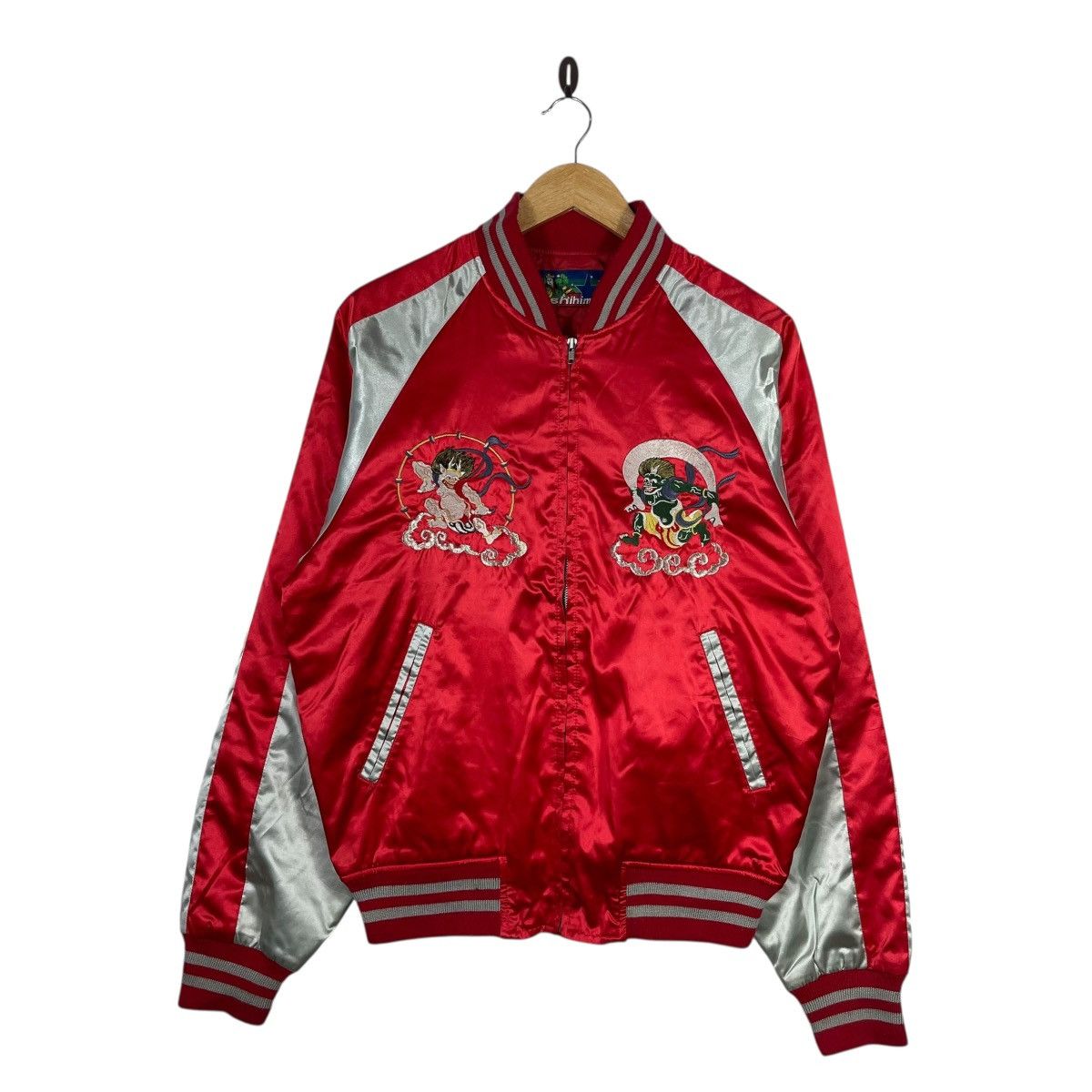 Hoshihime Vintage Hoshihime Yokosuka Sukajan Jacket Red Satin Souvenir Size US M / EU 48-50 / 2 - 1 Thumbnail