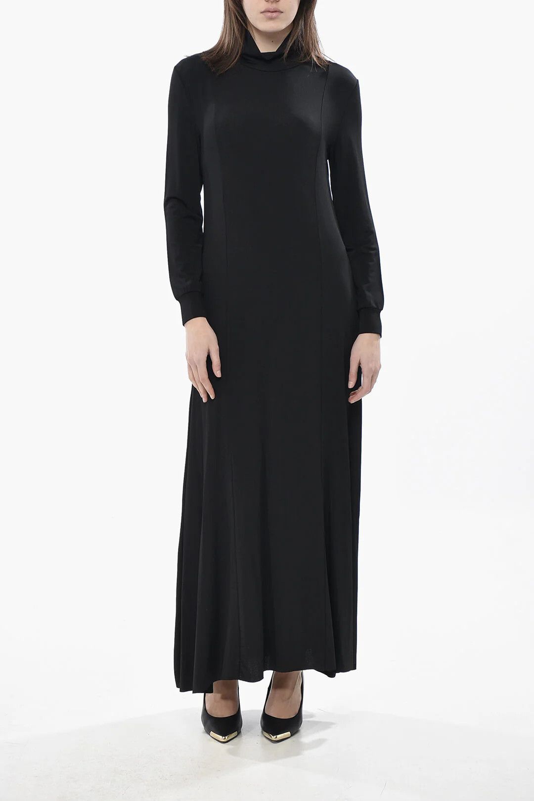 KHAITE og1mm0426 High-Neck Maxi Dress in Black Size S / US 4 / IT 40 - 1 Thumbnail