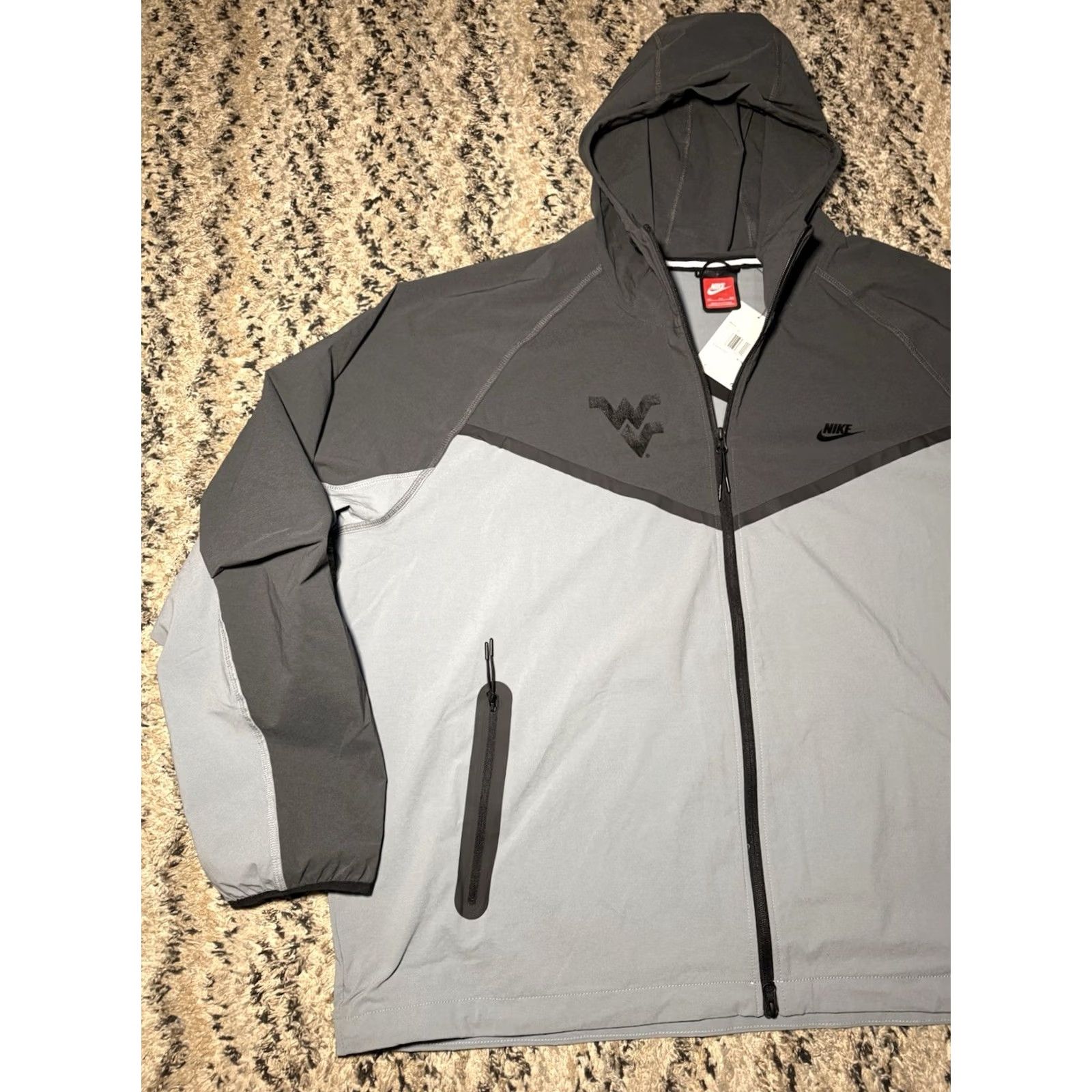 Nike NWT Nike Tech Woven Jacket - Cool Grey/Black Mens 3XL HM7151-065 West Virginia - Stylish for Casual wear Size US XXL / EU 58 / 5 - 3 Thumbnail