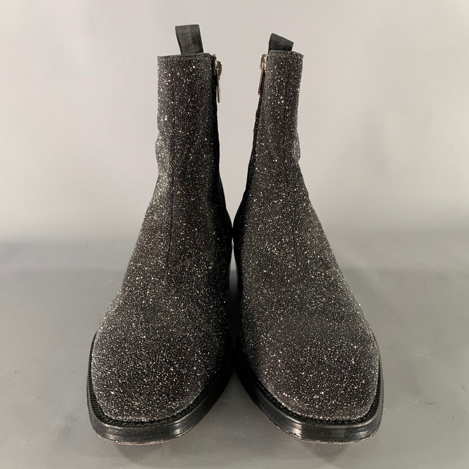 Alexander McQueen ALEXANDER MCQUEEN Size 7 Black Silver Metallic Zip Up Boots Size US 7 / EU 40 - 4 Thumbnail