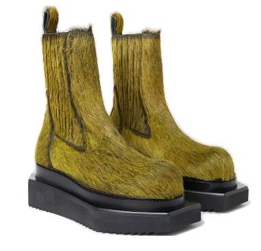 Rick Owens Rick Owens DRKSHDW Men's Green Suede Chelsea Boots Size US 11 / EU 44 - 6 Thumbnail