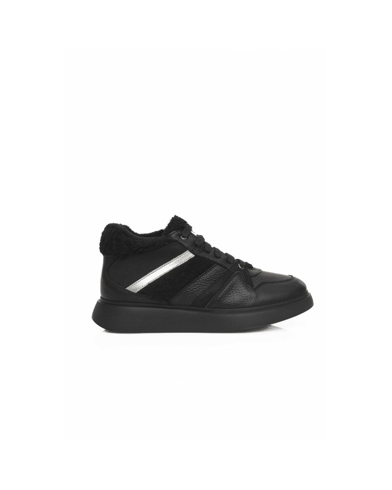 Cerruti 1881 Black Goatskin Women Sneaker