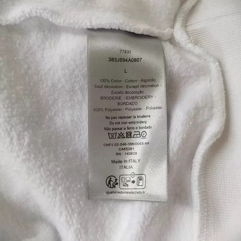 Dior DIOR Long Sleeve White Pullover Sweatshirt-2506 Size US M / EU 48-50 / 2 - 5 Thumbnail