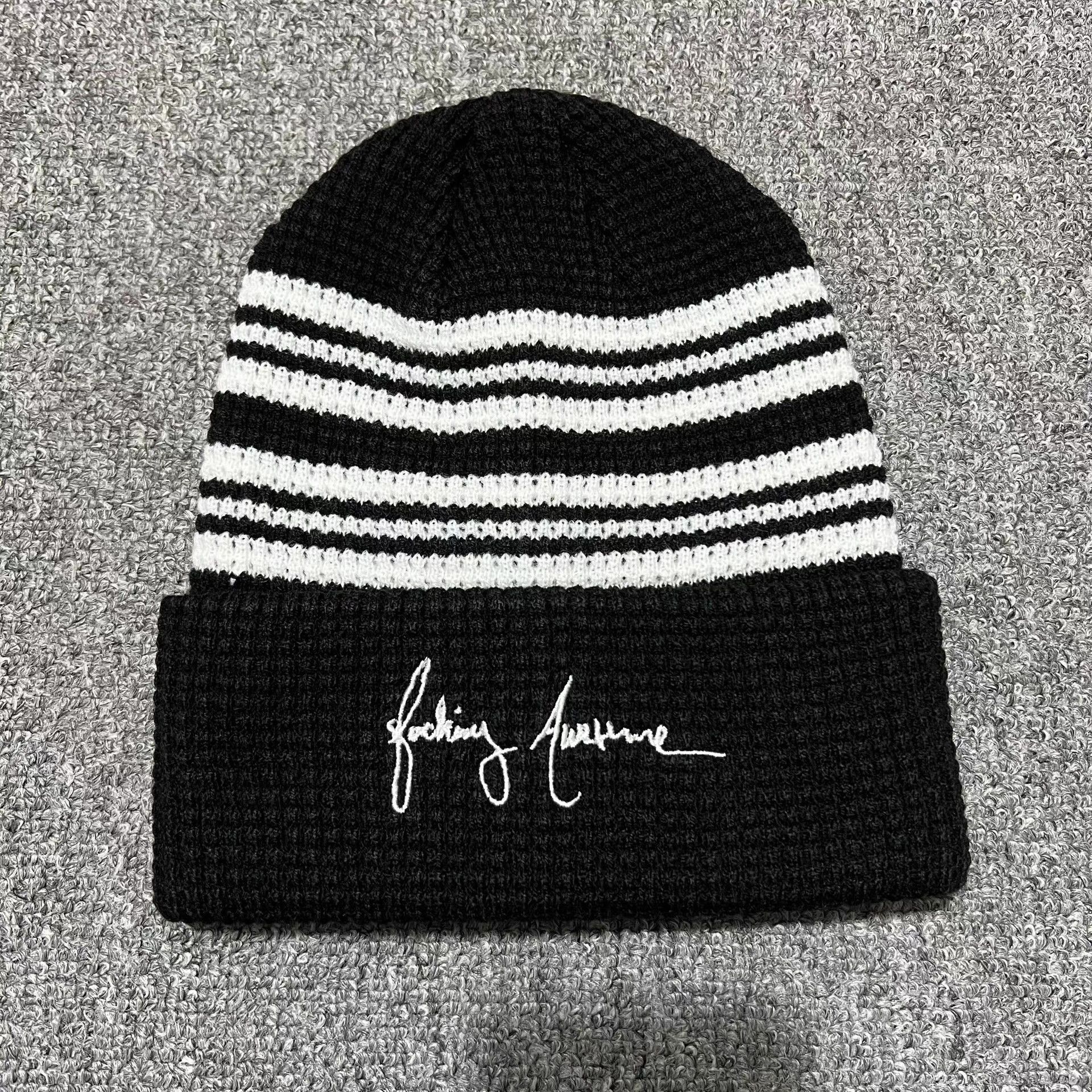 Fucking Awesome Fucking Awesome Script Embroidered Knitted Beanie Q7 Size ONE SIZE - 5 Thumbnail