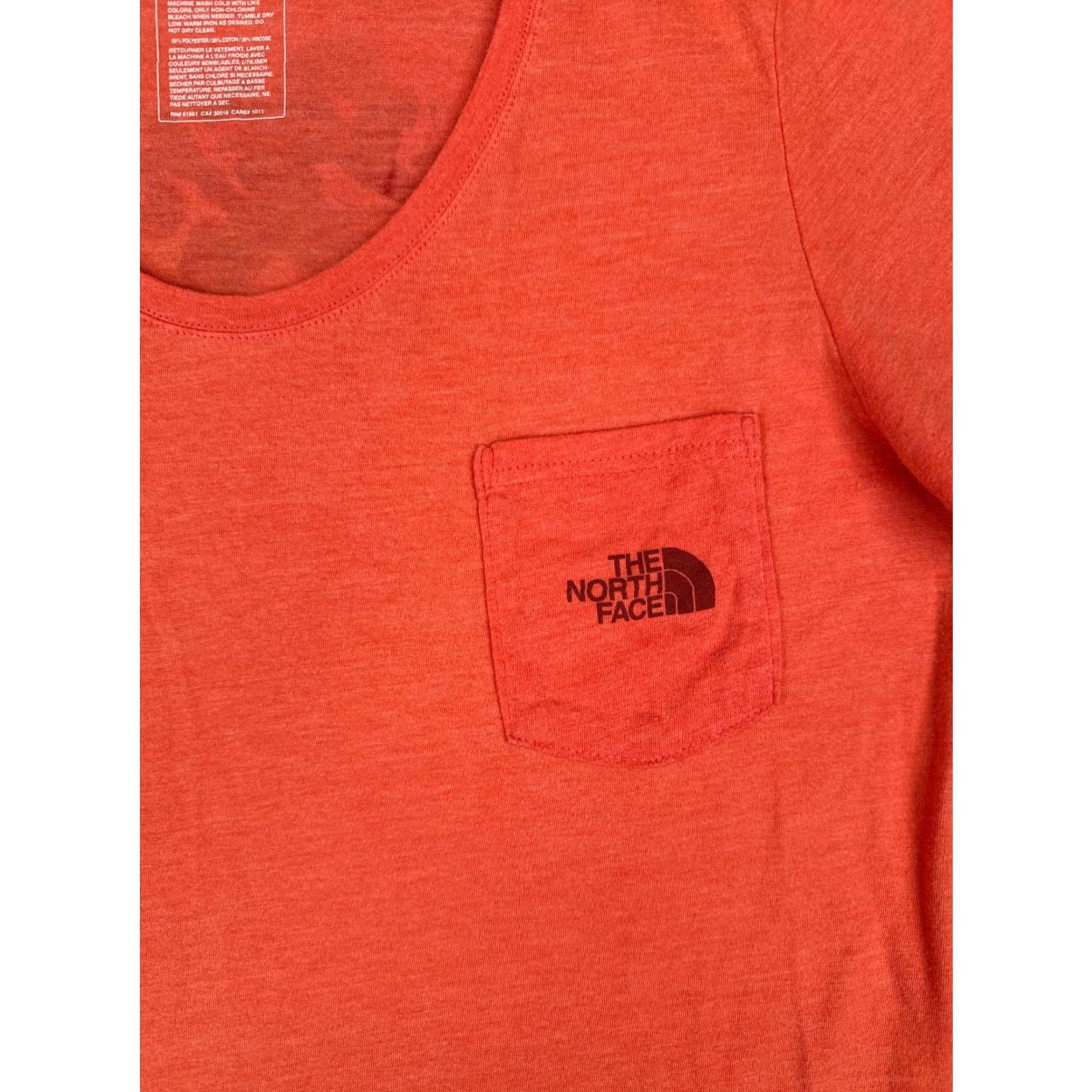The North Face The North Face Shirt Women L Orange Scoop Neck Poly Blend Bear Logo Slim Fit Casual Short Sleeve Basic All Seasons Breathable Lightweight Regular Size L / US 10 / IT 46 - 7 Thumbnail