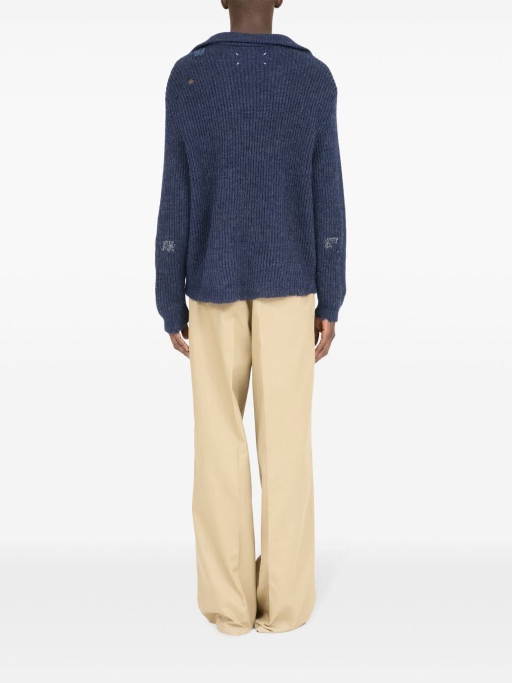 Maison Margiela oc11z0925 Summer Shetland Sweater in Blue Size US M / EU 48-50 / 2 - 4 Thumbnail
