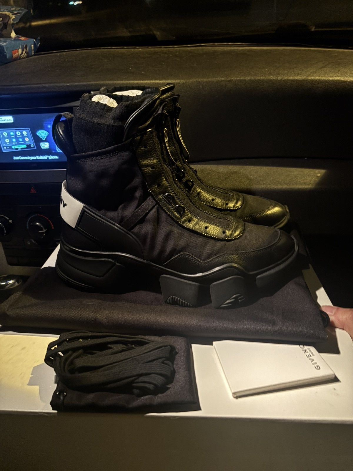 Givenchy Givenchy — JAW high sneakers in nylon and leather Size US 9.5 / EU 42-43 - 25 Thumbnail