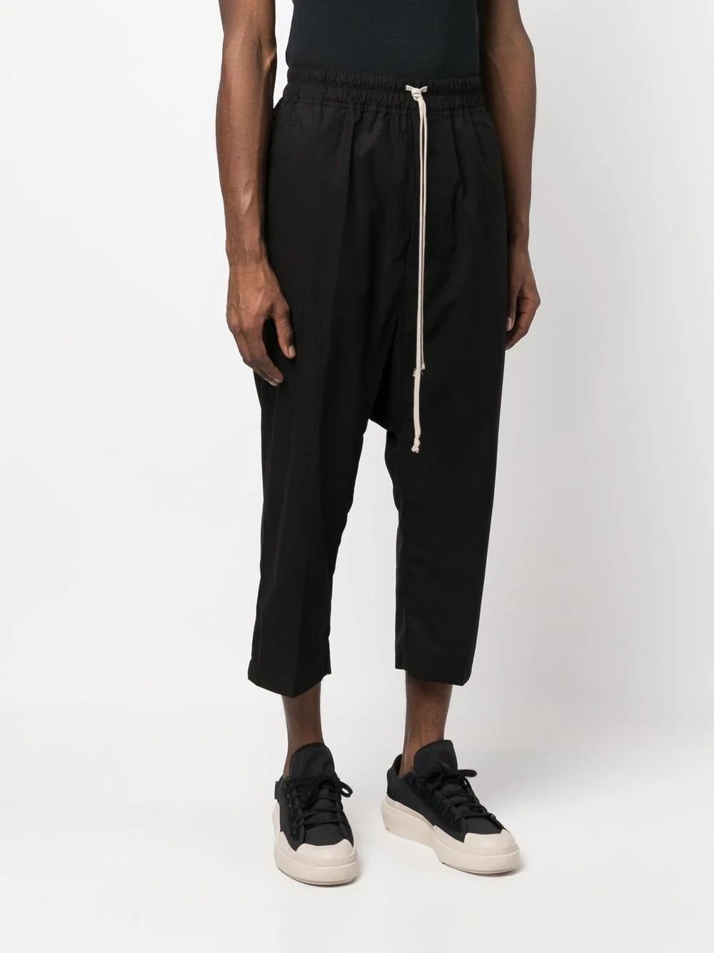 Rick Owens Drkshdw Rick Owens Drkahdw Drawstring Cropped Pants Size US 30 / EU 46 - 1 Thumbnail