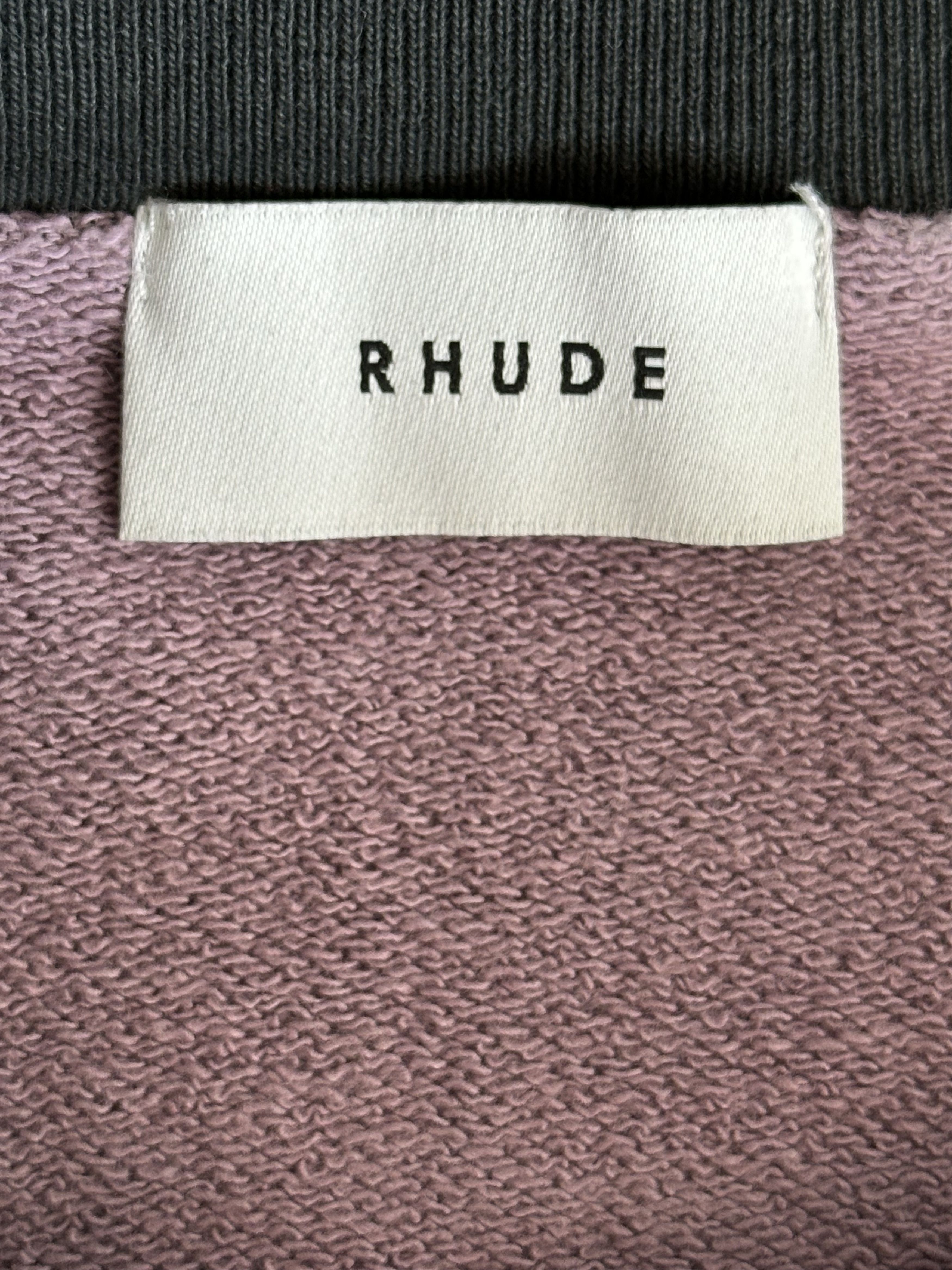 Rhude Rhude White & Pink Logo Panel Sweater Size US L / EU 52-54 / 3 - 3 Thumbnail